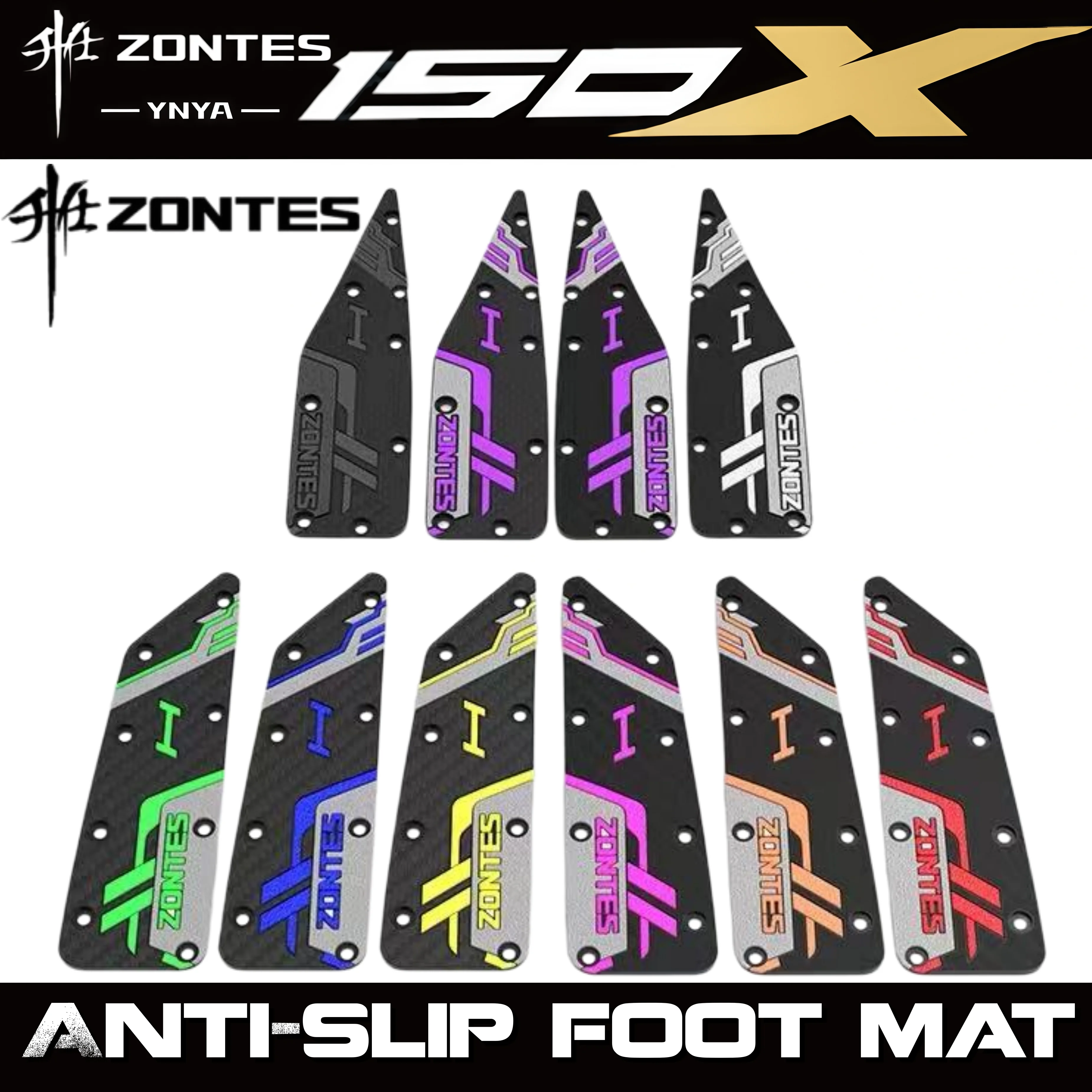 FOR ZONTES 150X Foot Pads, Motorcycle Foot Pedal Pads, Rubber Anti-slip, Non-destructive Modification Accessories