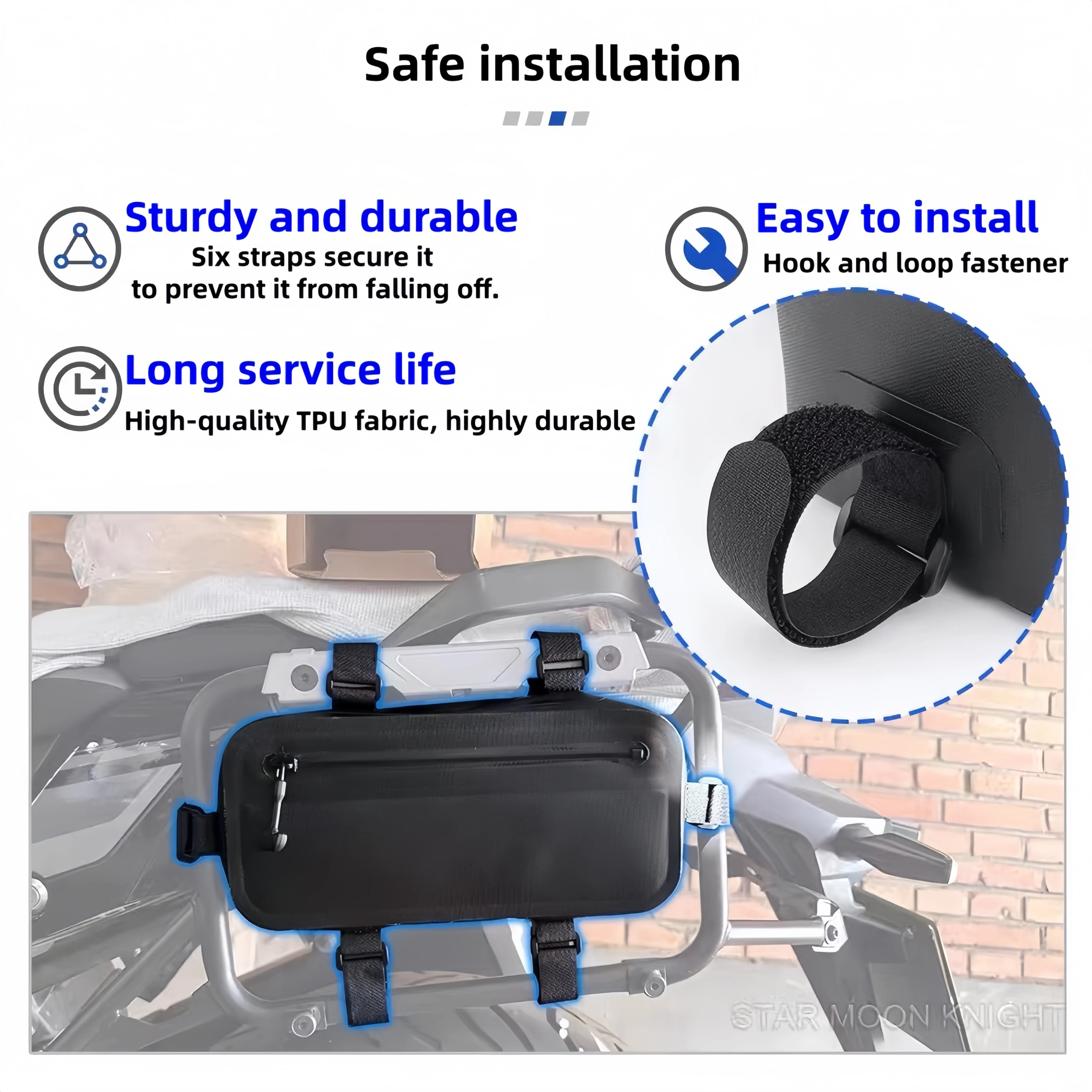 FOR ZONTES 703F Motorcycle Side Bracket Tool Bag Waterproof Hanging Bag TPU Side Bag Motorcycle Commuting and Touring Gear - Image 4