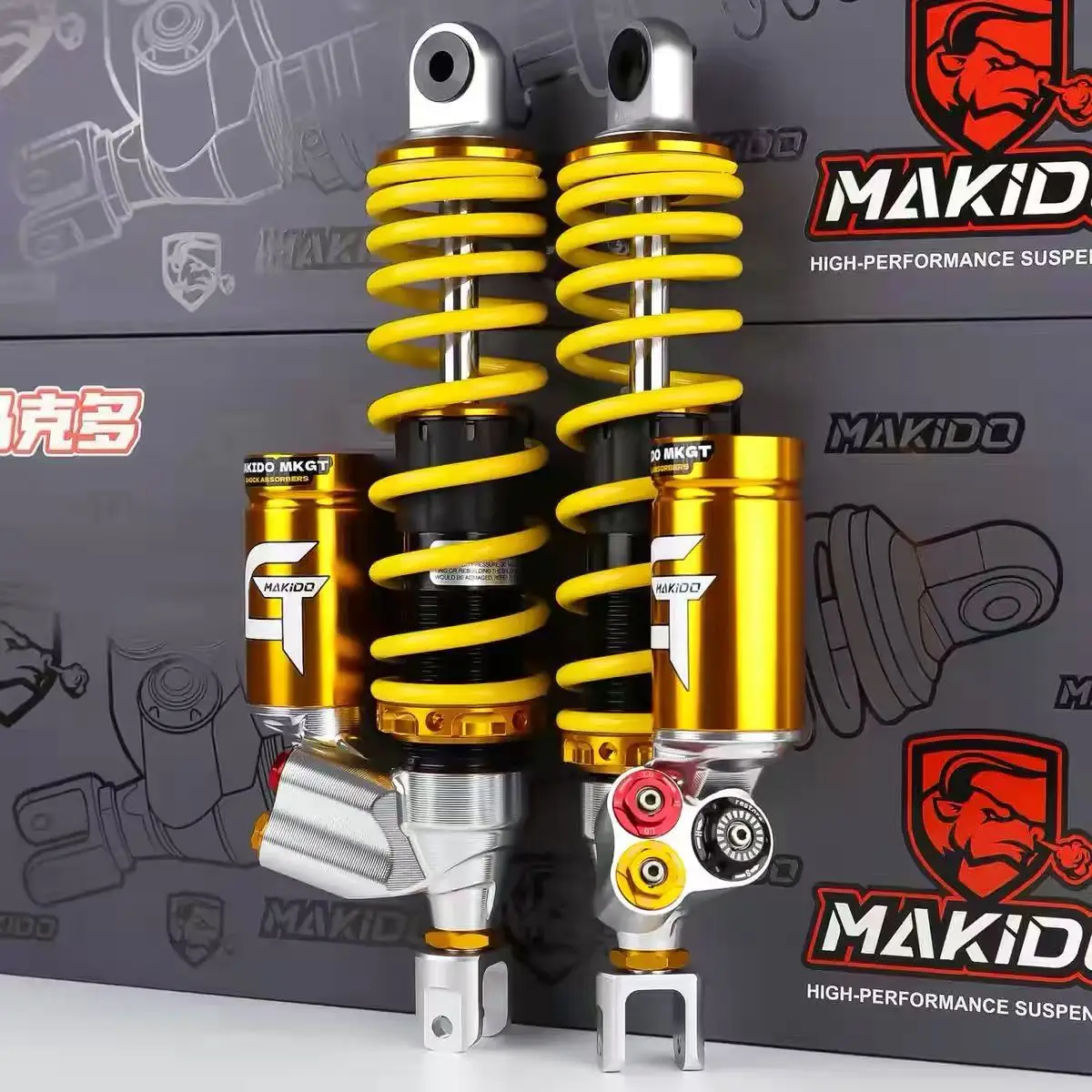 FOR ZONTES 150X / HONDA PCX160 Modified with AEIF- MKGT Adjustable Dual Damping Rear Suspension - Image 4