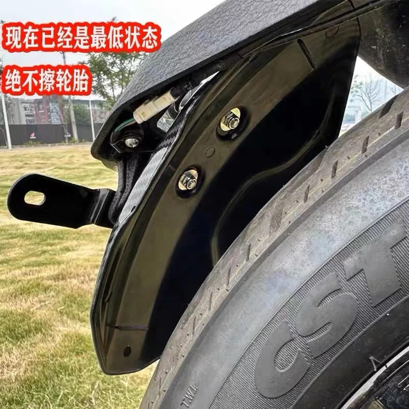 BENDA Dark Flag500 modified rear fender water transfer carbon fiber fender lossless installation - Image 6