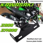 For Kawasaki Z800 ZR800 modified rear license plate frame license plate frame rear short tail with LED license plate light