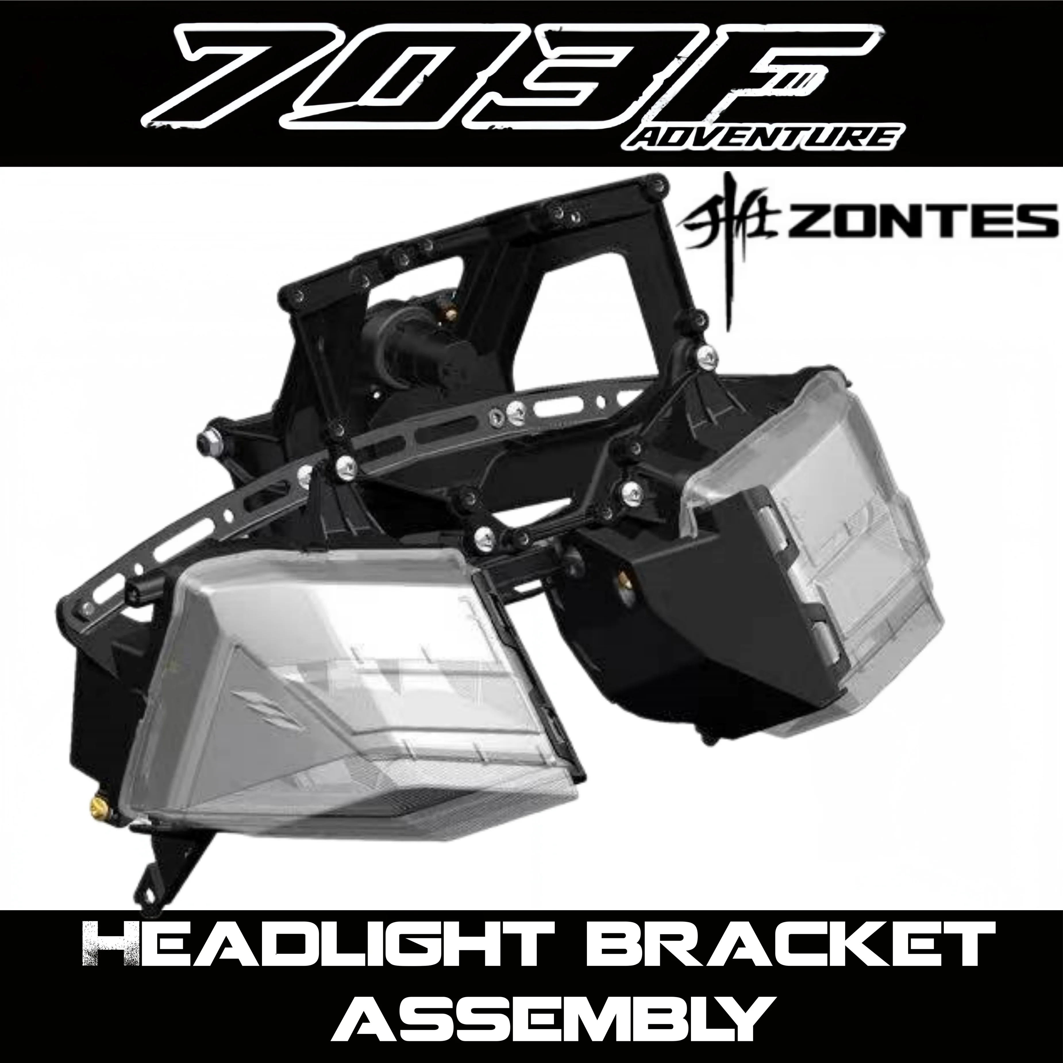 FOR ZONTES 703F Headlight Bracket, Front and Left/Right Headlight Support Strip, Tweeter, Interior USB Charging Cable Cover