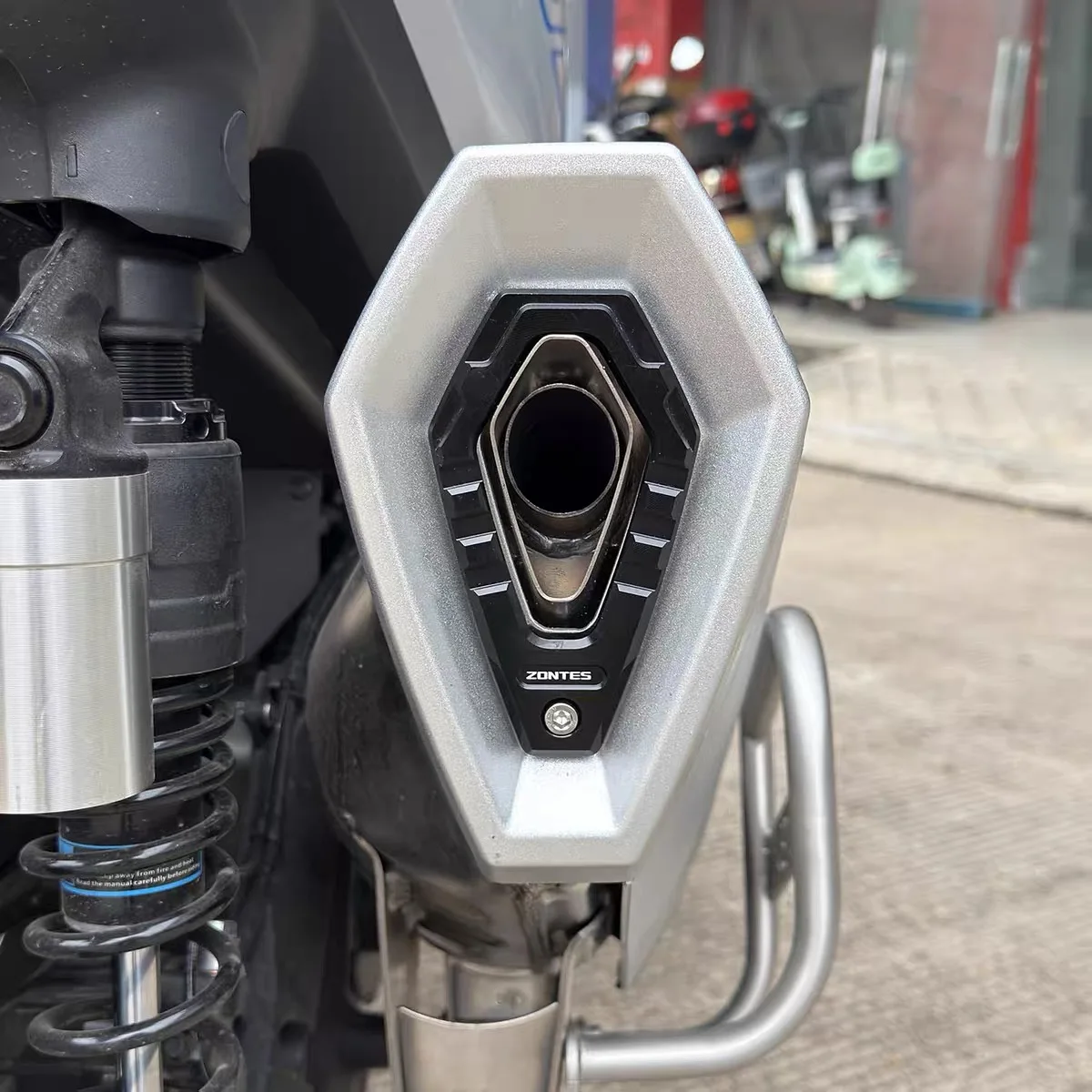 FOR ZONTES 368G modified exhaust pipe decorative cover tail cover ZT368E/D/M/K aluminum alloy exhaust cover - Image 6