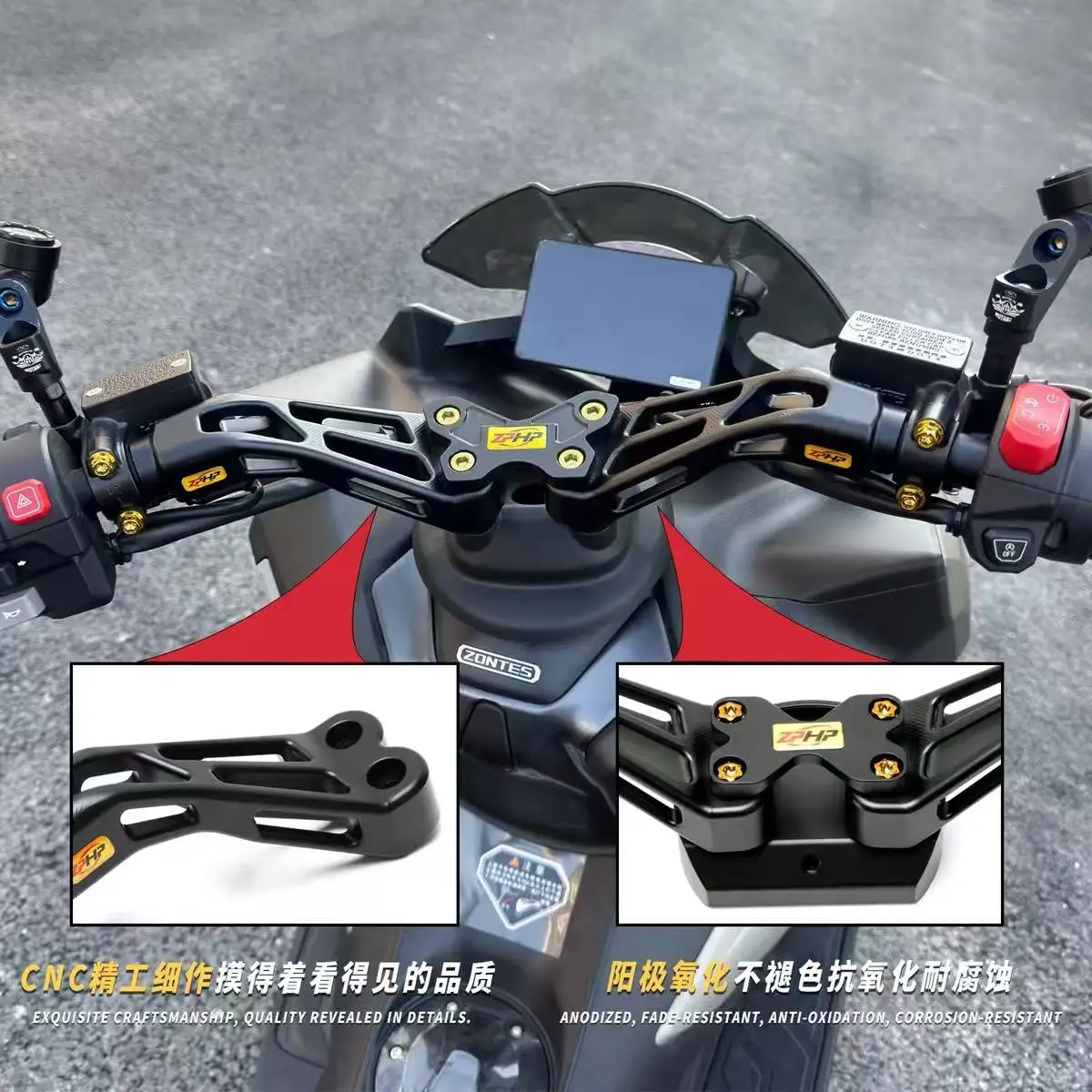FOR ZONTES 150X HONDA PCX160 Detached Handlebars and Steer handlebars, aluminum alloy detached handlebar modification parts - Image 2