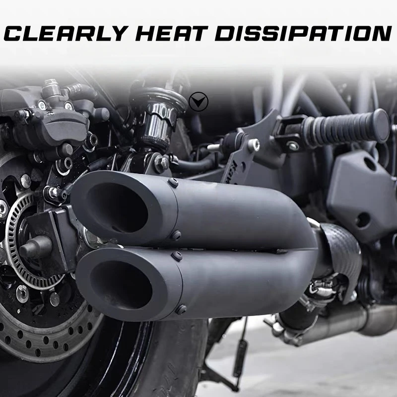 For Kawasaki Eliminator500 modified right side one out of two VH exhaust pipe sound wave thick accessories - Image 2