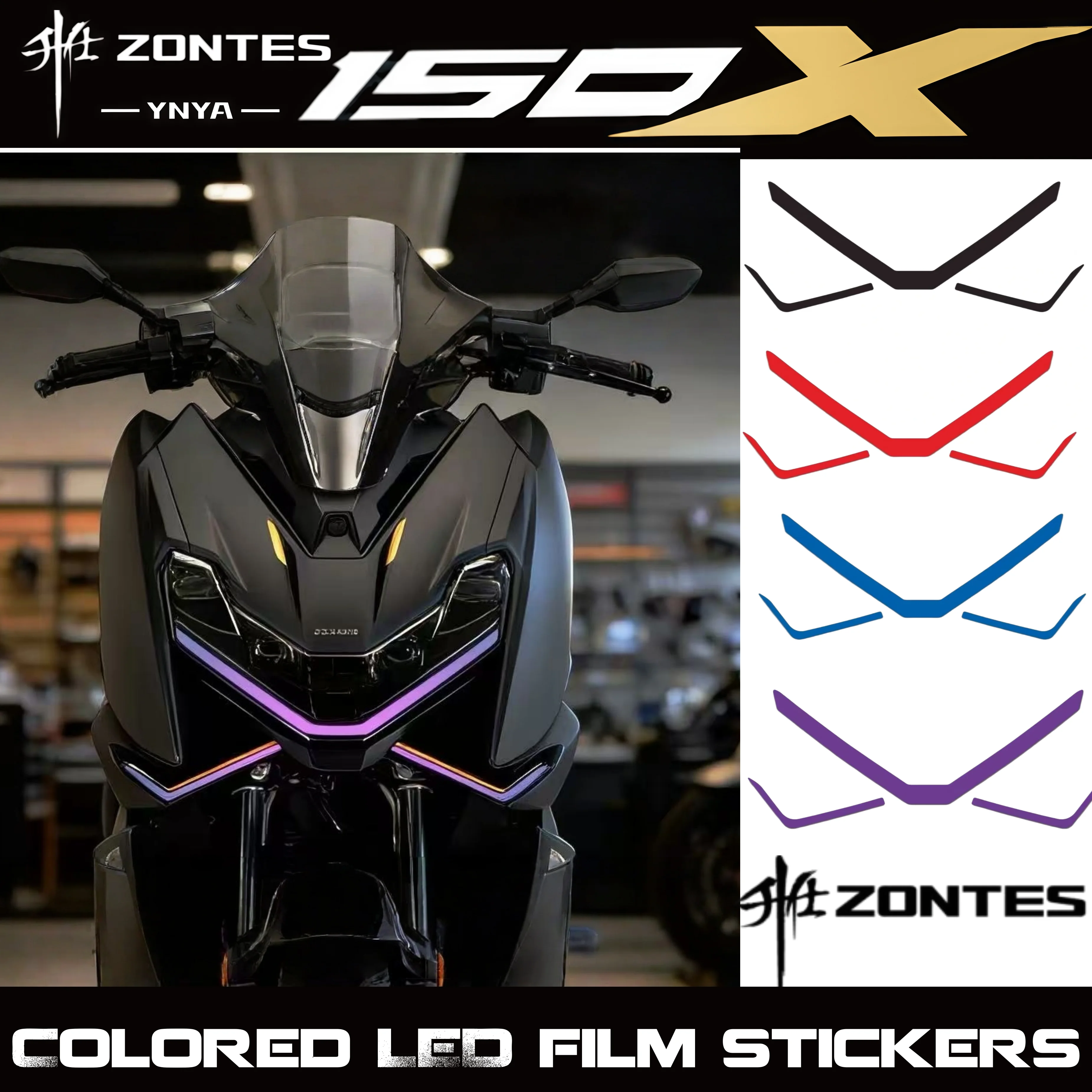 FOR ZONTES 150X Colorful Lighting Film, Smoked Taillight Film, Waterproof and Scratch-Resistant Car Light Modification Parts