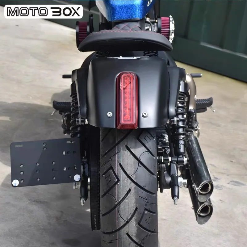 For QJMOTOR SRV250 300 350VS modified left license plate frame short tail retro folding license plate bracket accessories - Image 4