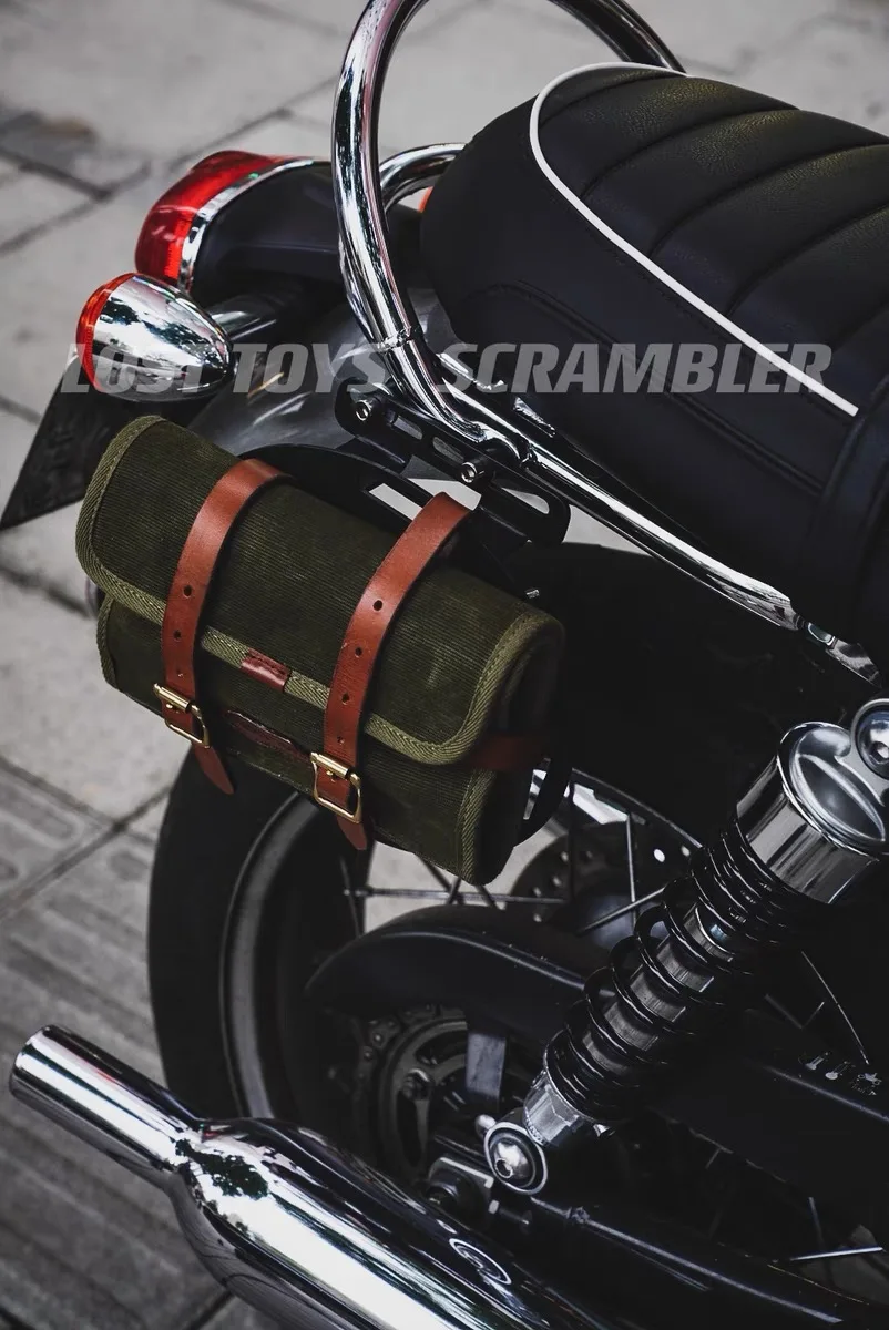 For Triumph T120 side bag bracket Retro climbing modification Mounting system Triumph auxiliary oil barrel side box - Image 4