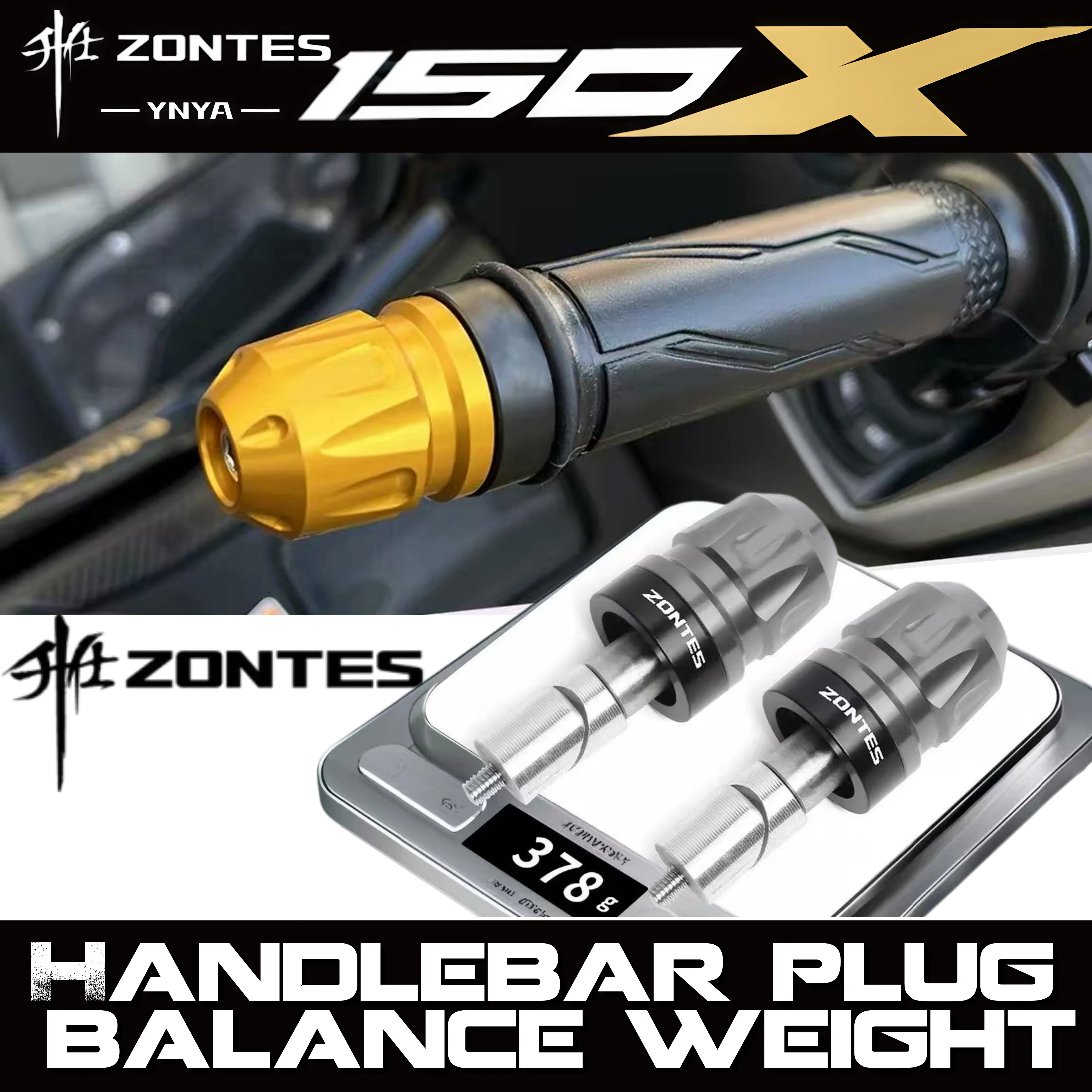 FOR ZONTES 150X Modified Handlebar End Caps, Weighted Balance Terminals, and Shock Blocks