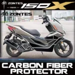 FOR ZONTES 150X Carbon Fiber Protective Sticker, Fuel Tank Sticker, Body Decoration Film, Accessories, Modification
