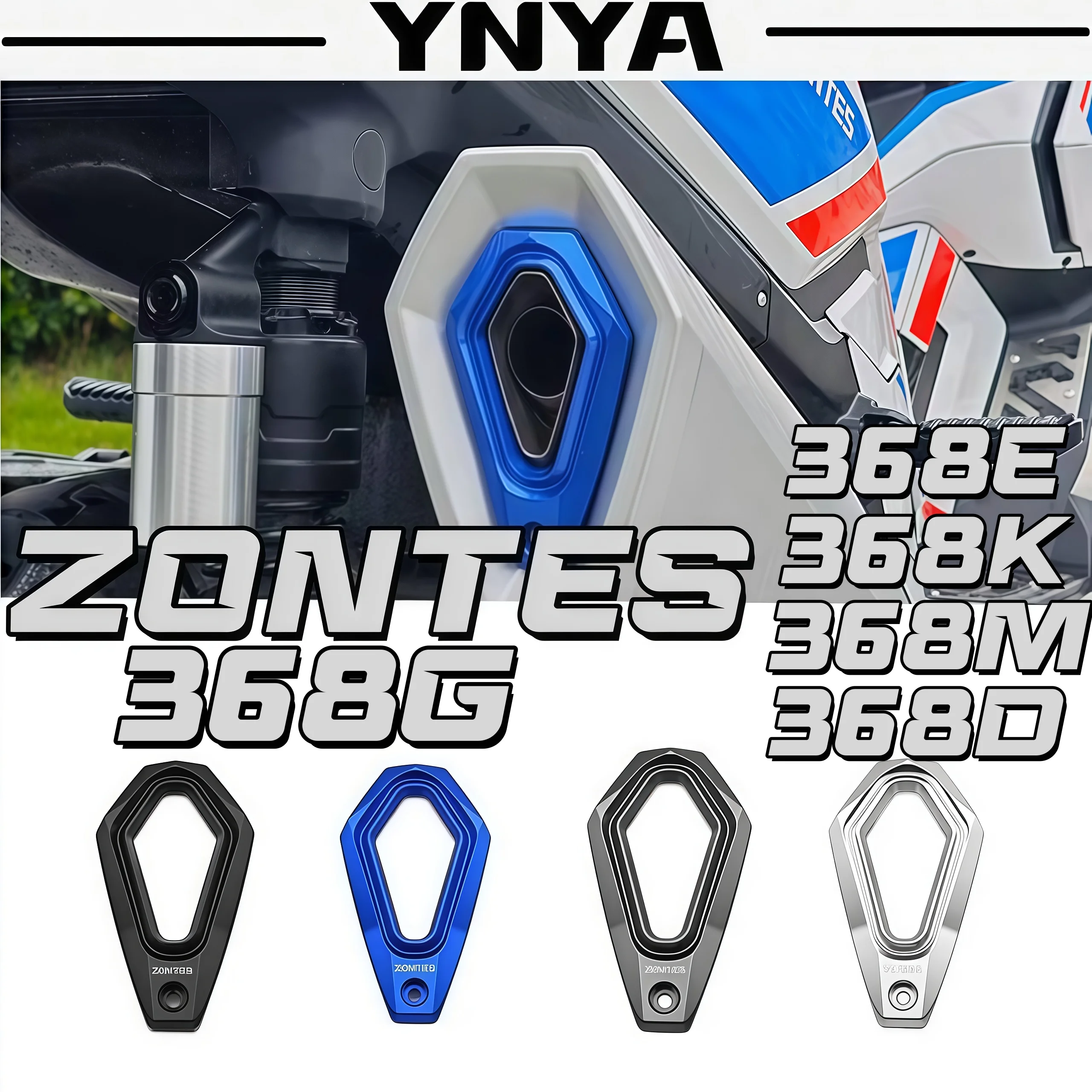 For ZONTES 368G exhaust pipe aluminum alloy tail cover protective cover 368E/D/M/K exhaust tail decorative accessories