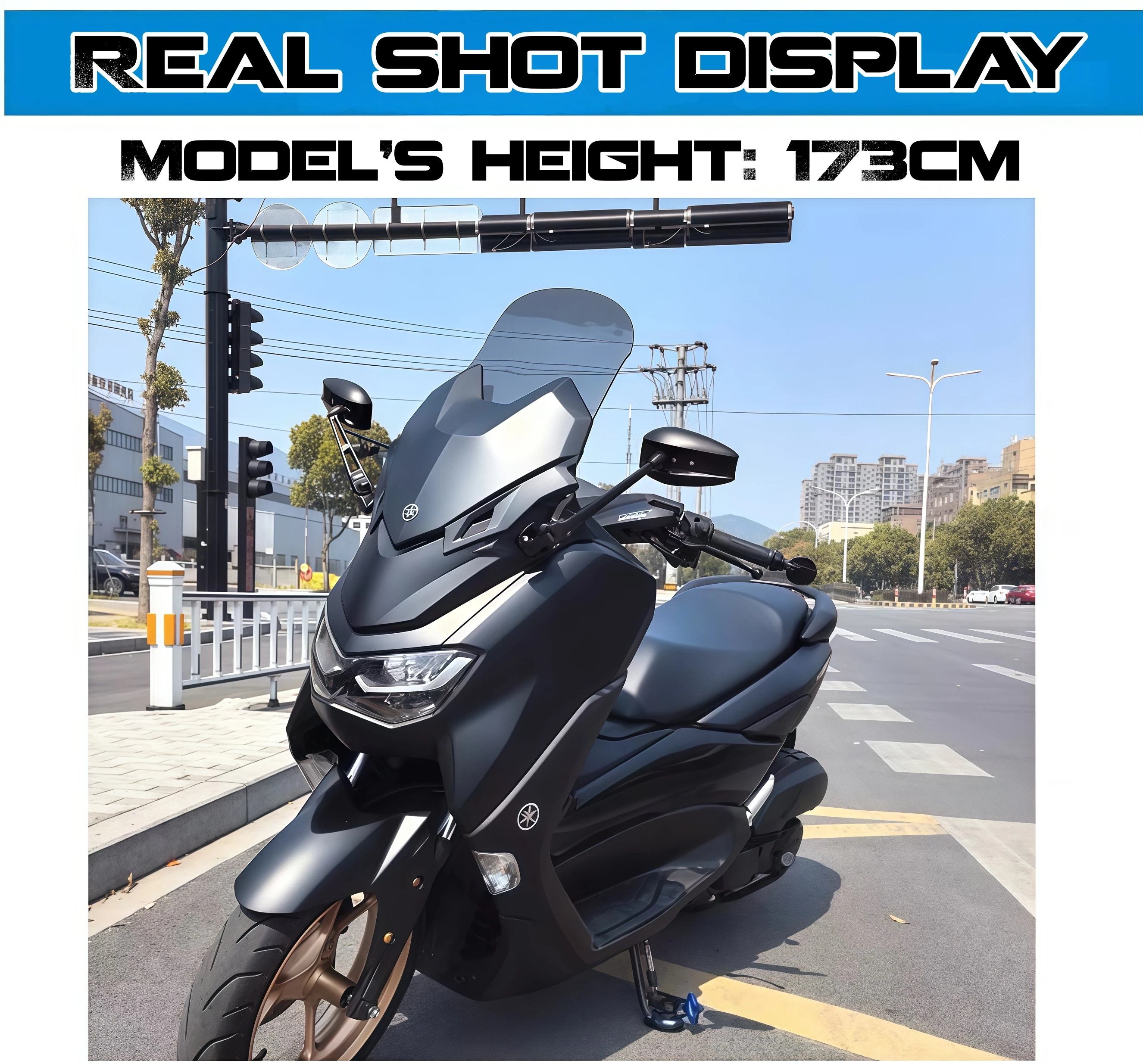 FOR YAMAHA Nmax155 Electric Window Upgrade Front Panel Nmax Electric Window Windshield Retrofit2019-2024lossless - Image 5