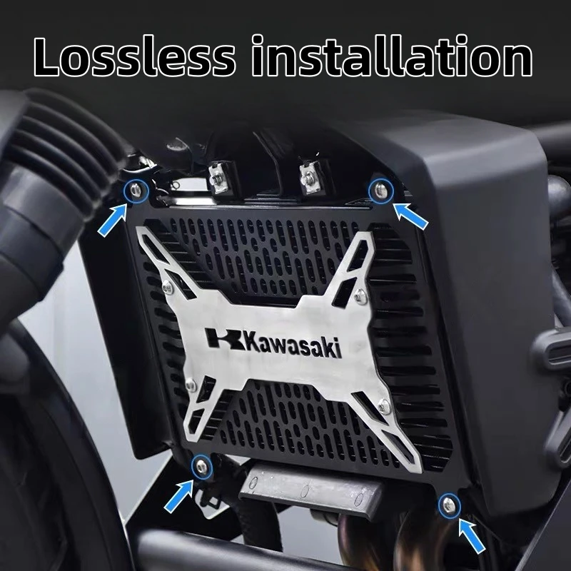 For KAWASAKI Eliminator500 modified retro water tank net stainless steel radiator protection net engine protection accessories - Image 4