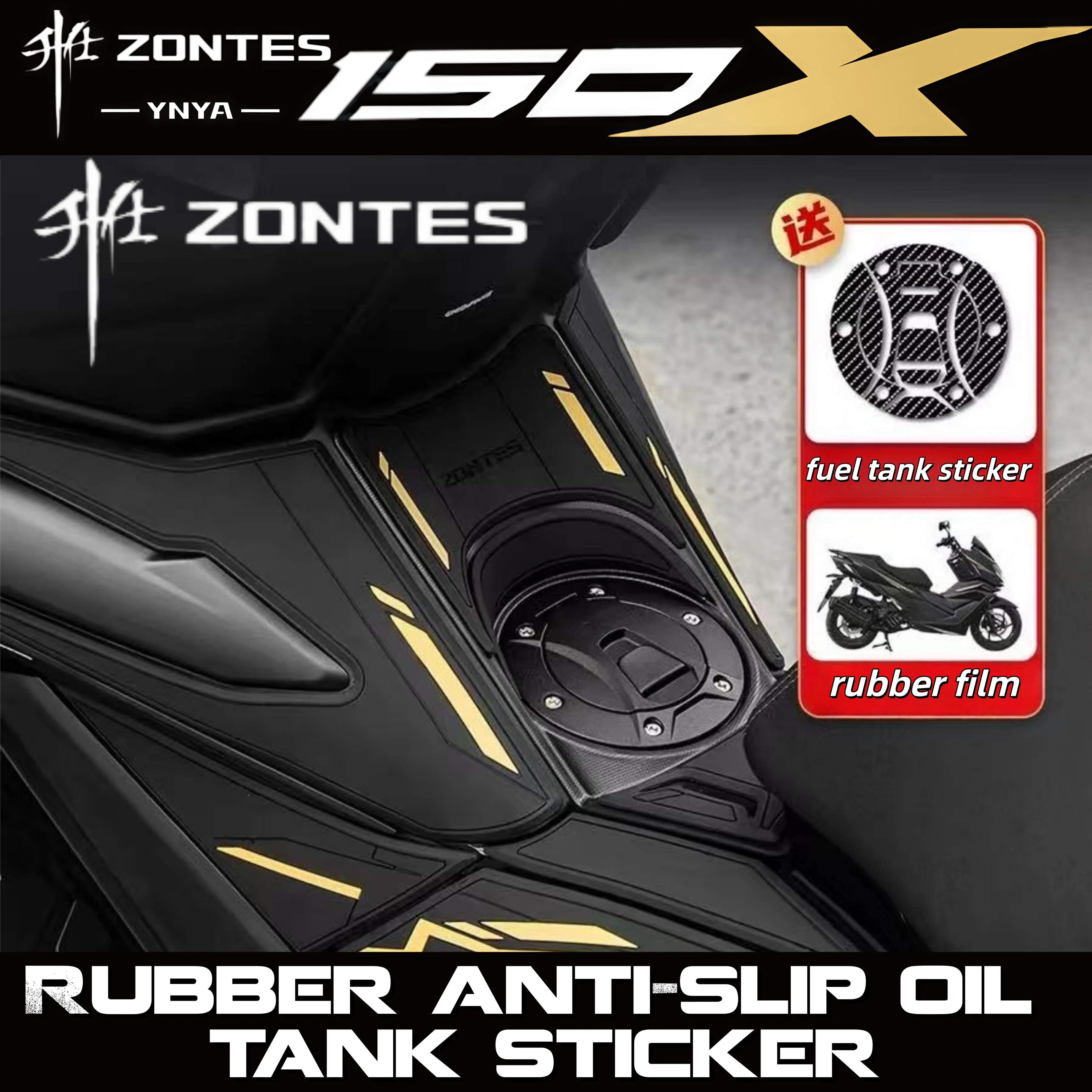 FOR ZONTES 150X motorcycle fuel tank sticker, modification stickers and parts, footpeg wraps and rubber accessories