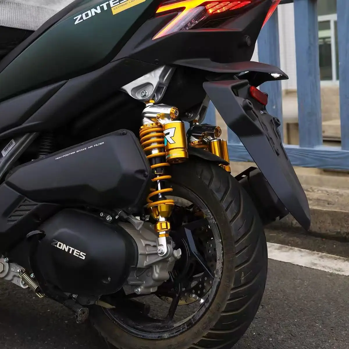 FOR ZONTES 150X / HONDA PCX160 modified with AEIF-RTS adjustable dual-damping rear shock absorbers - Image 4