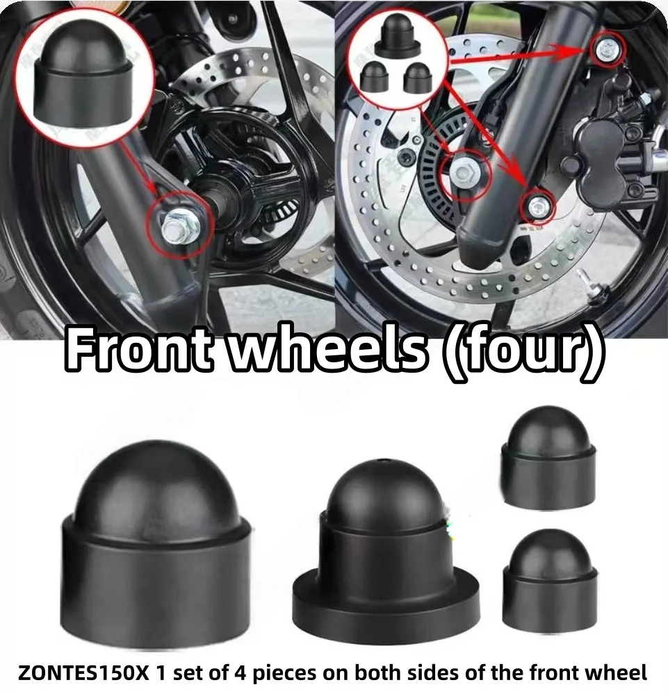FOR ZONTES 150X Scooter Modification Parts: Front Wheel Axle Fork Shock Absorber Bolts, Dustproof and Waterproof Caps - Image 6