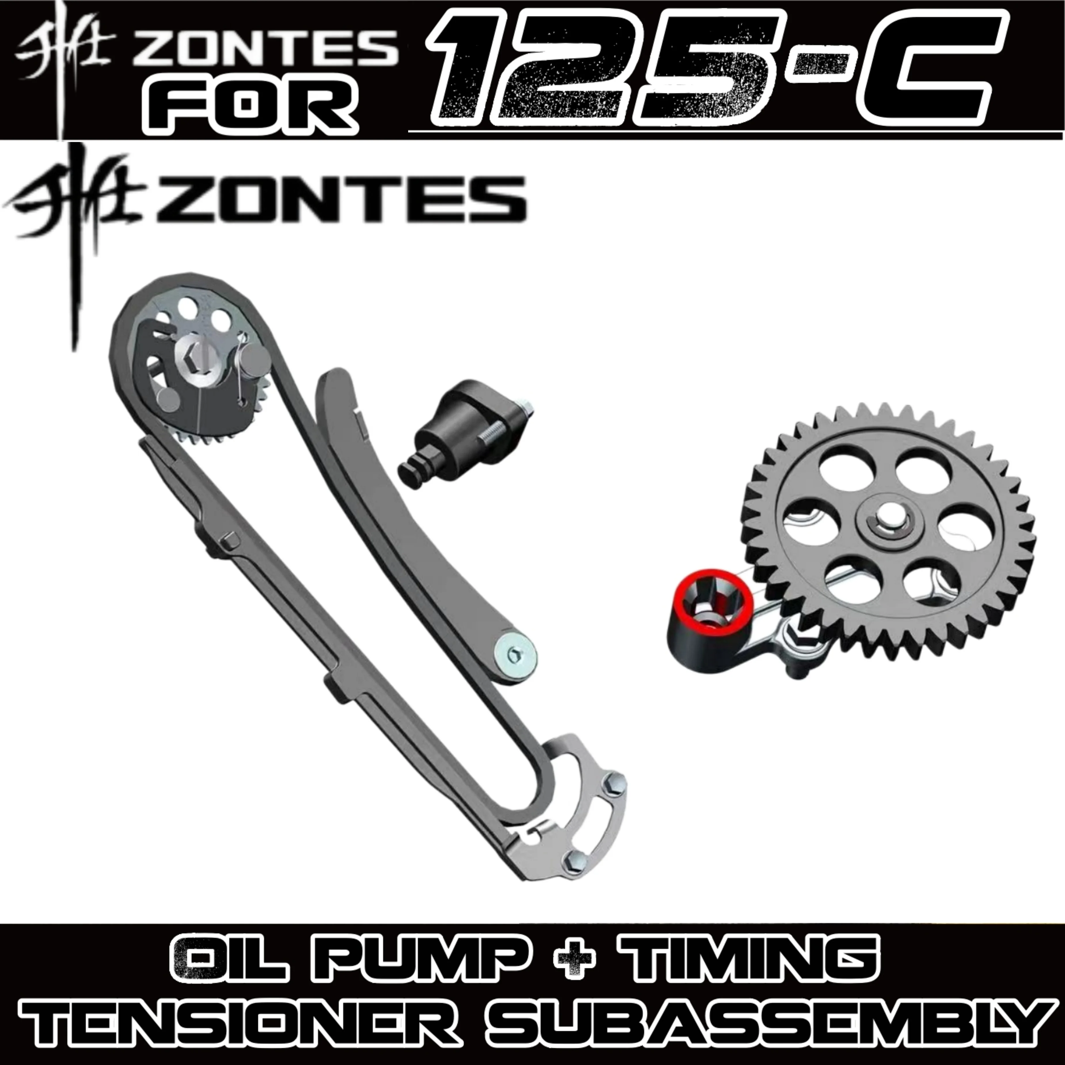 FOR ZONTES 125C Toothed Chain Timing Driven Sprocket Decompression Distributor Decompression Lever Tensioner Plate