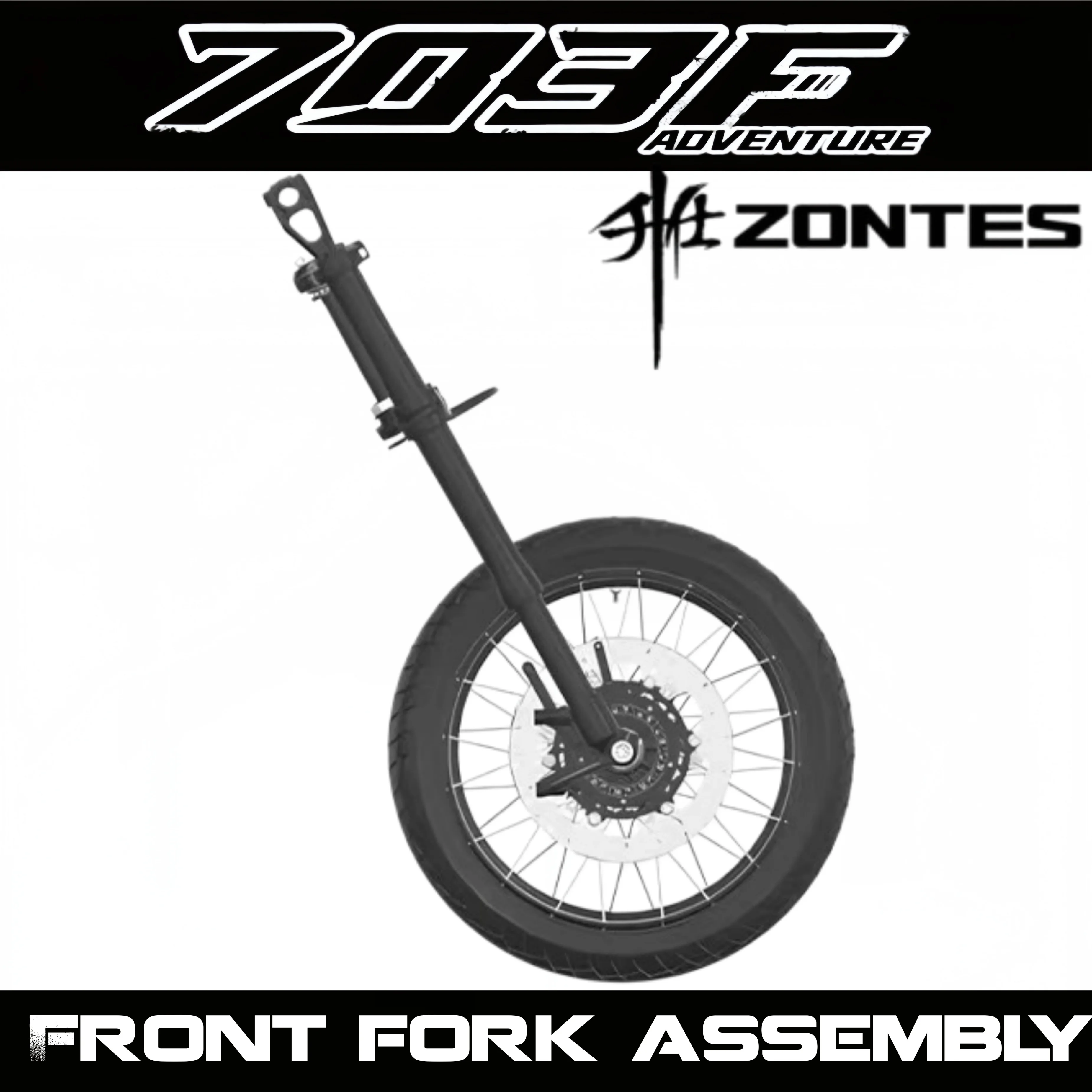 FOR ZONTES 703F front fork assembly,handlebar pads,upper and lower connecting plates,mudguards, shock absorbers, front wheel hub