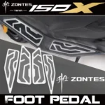 FOR ZONTES 150X modified foot pedal stainless steel hollow brushed foot pedal anti-slip wear-resistant foot pad accessories