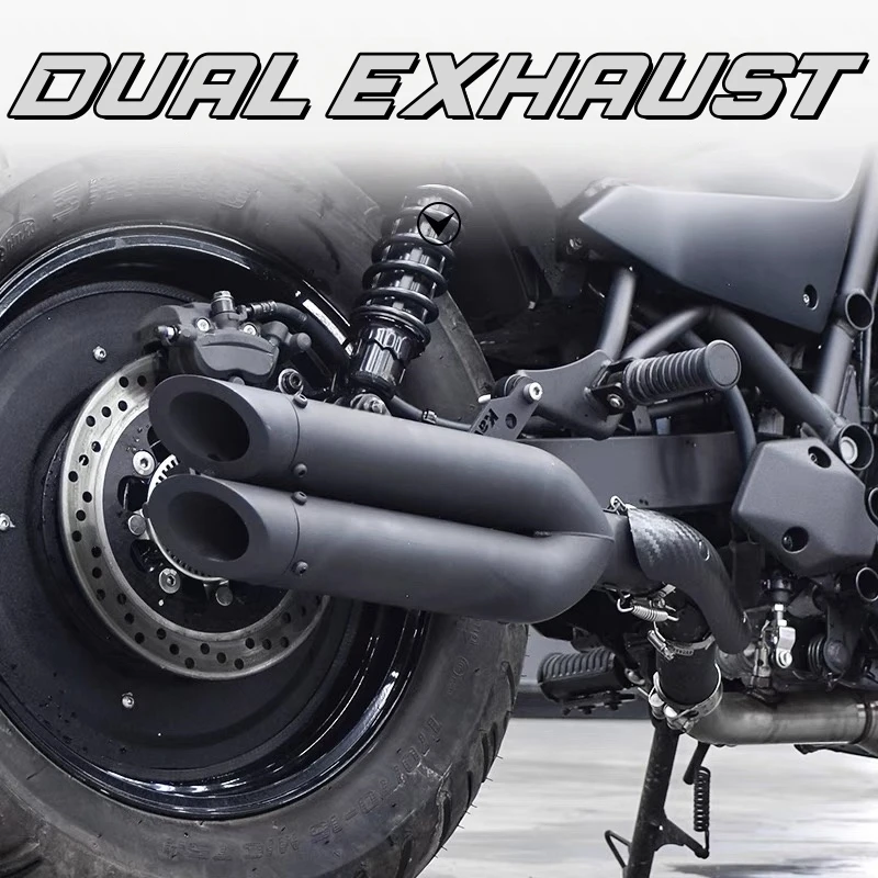 For Kawasaki Eliminator500 modified right side one out of two VH exhaust pipe sound wave thick accessories - Image 3