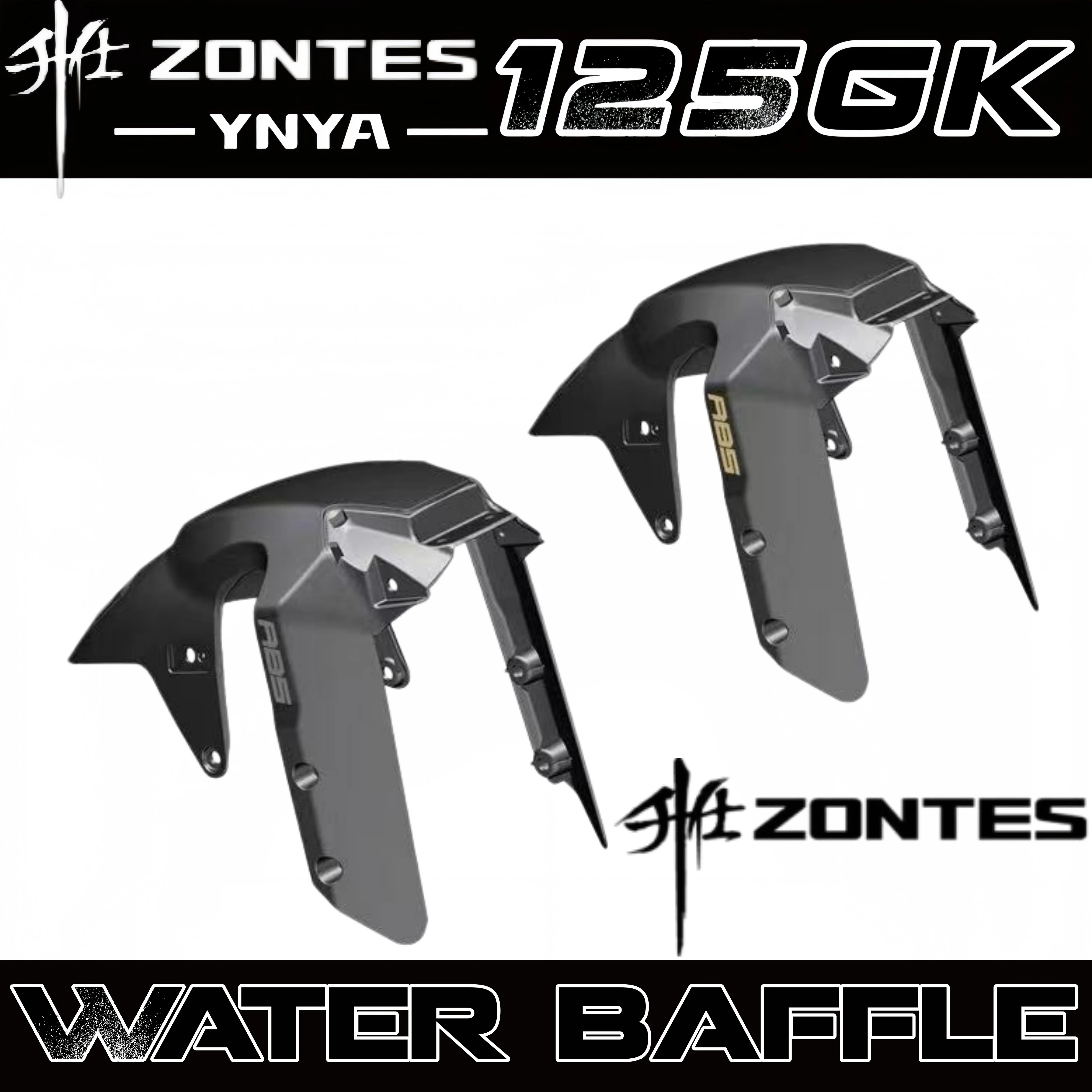 FOR ZONTES 125GK-G1 front fender rear section ZT125GK-G2 front fender rear lower section retro water deflector - Image 2
