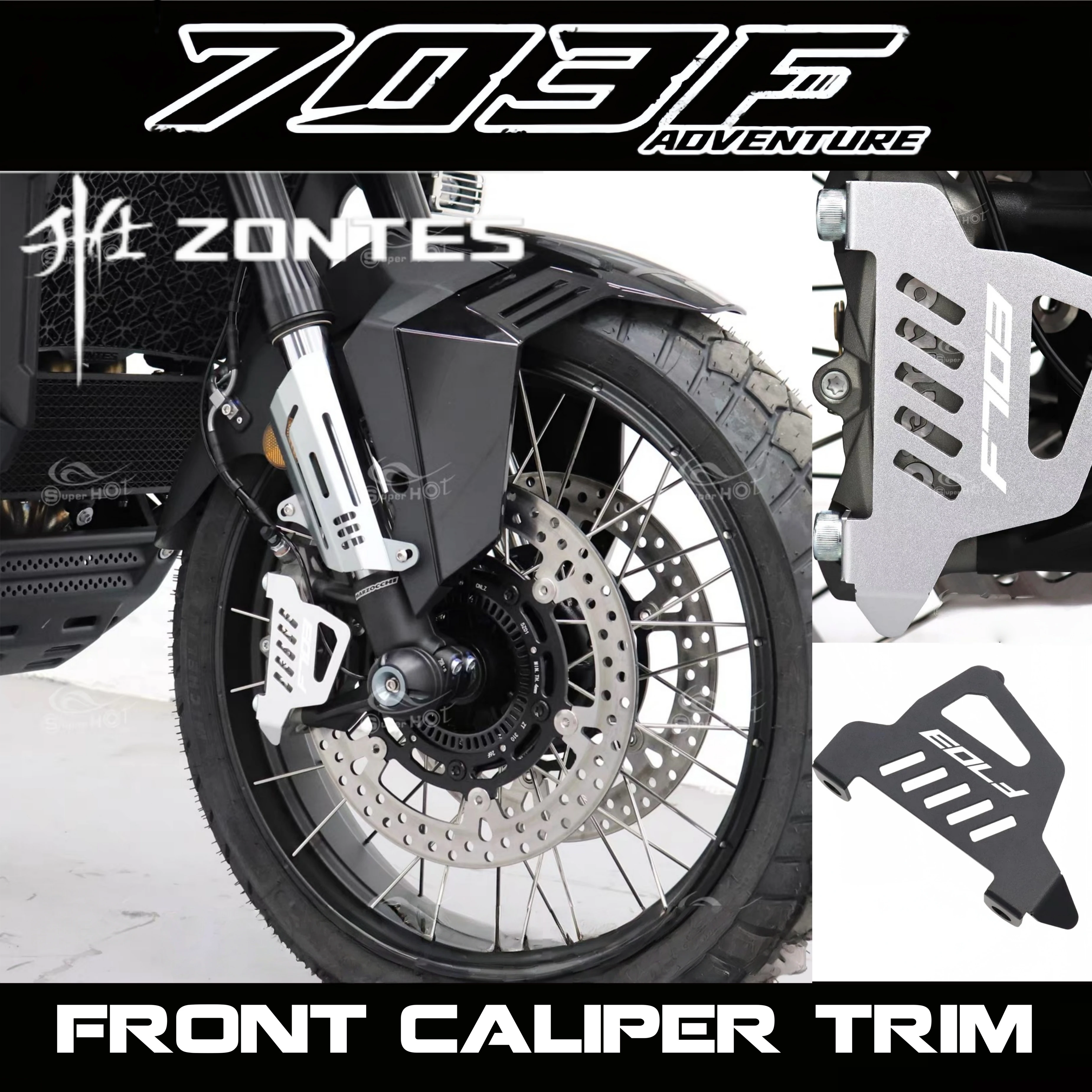 FOR ZONTES 703F aftermarket parts ZT703T/R/RR front caliper protector, brake pump decorative cover