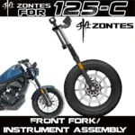 For ZONTES 125C handlebar clamp pad, upper triple clamp meter bracket base plate, front axle sensor aluminum wheel