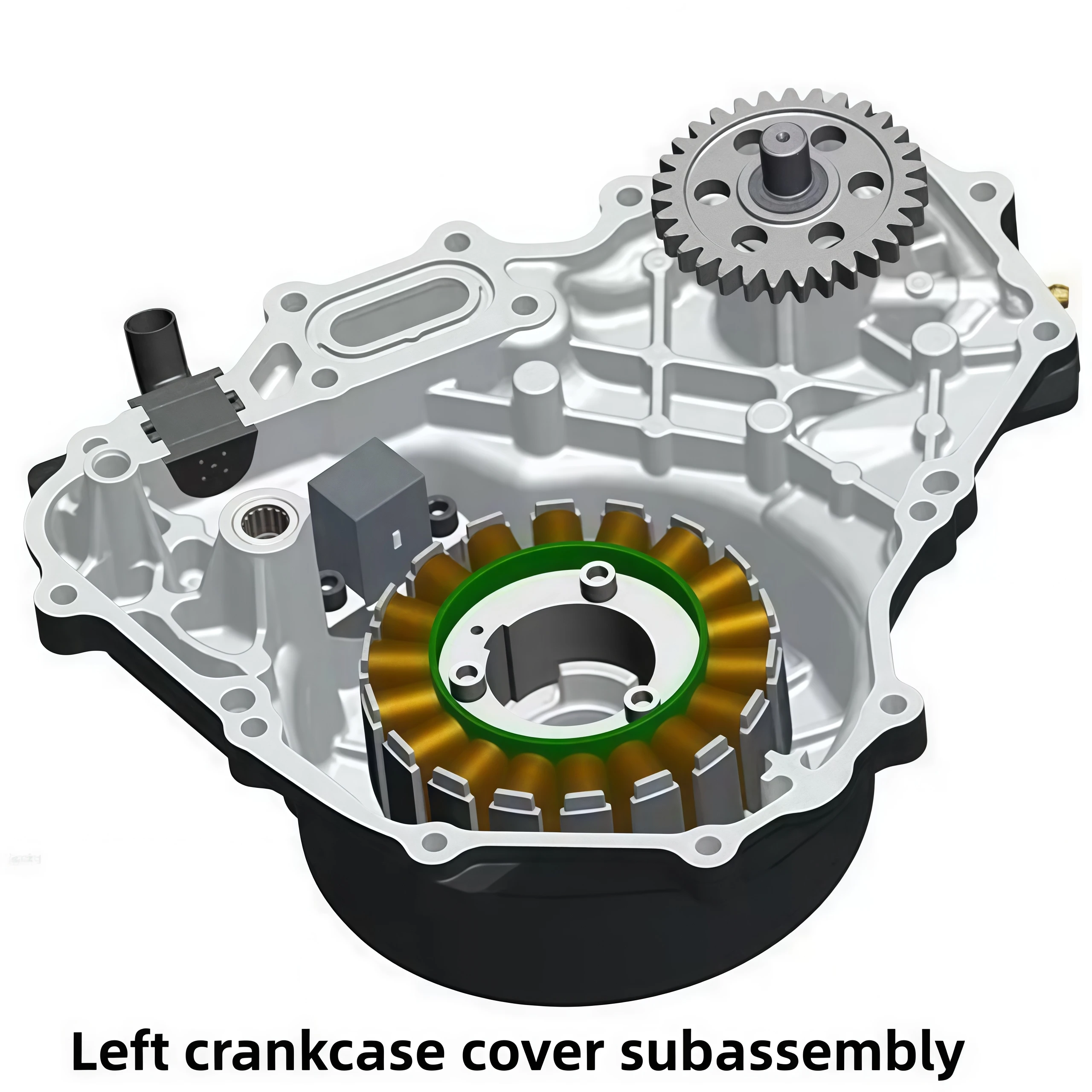 FOR ZONTES 703F Left Crankcase Cover, Water Pump Driven Gear Cover, Gasket, Magneto Stator Coil - Original Parts - Image 2