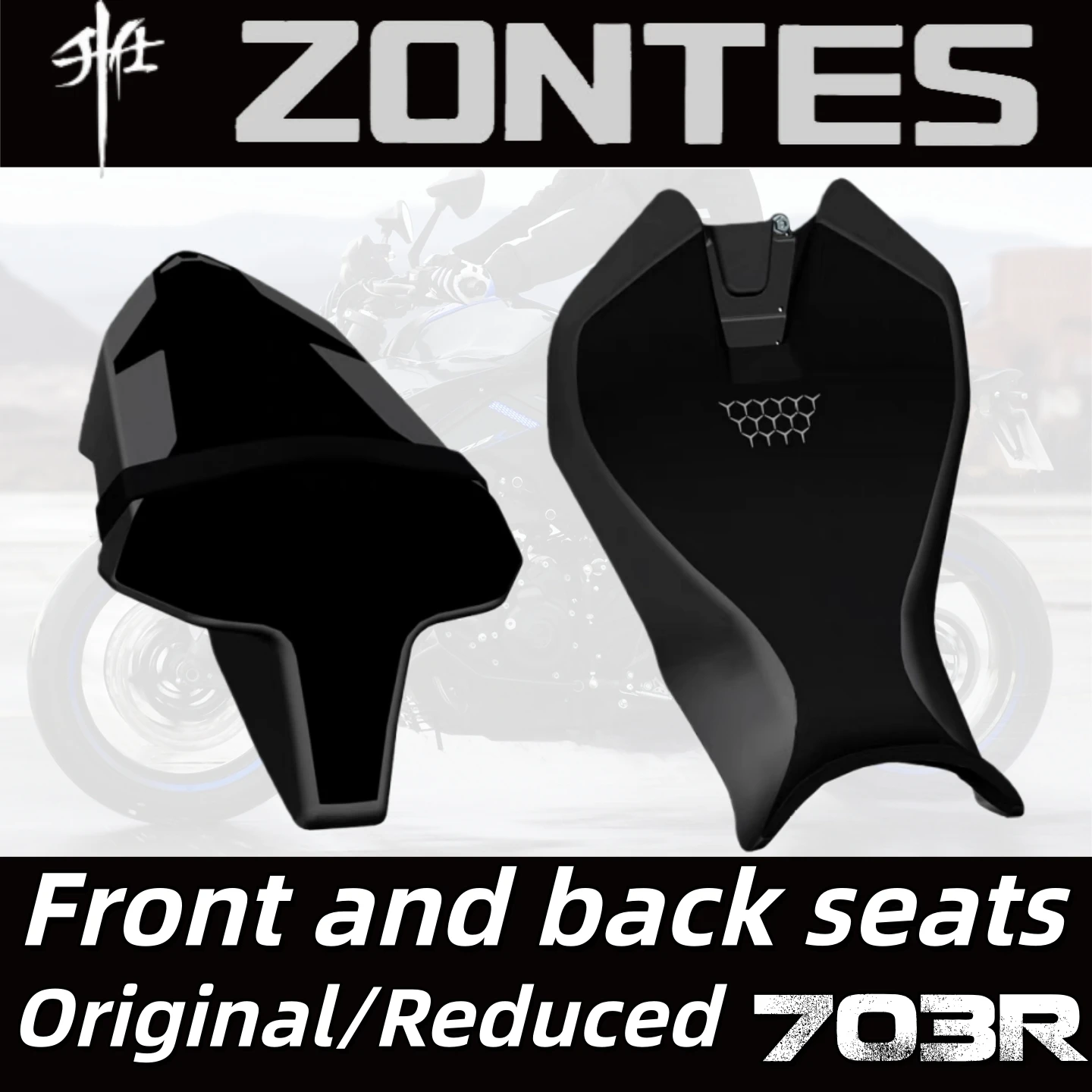For ZONTES 703R seat modification, lowering seat height, rear seat cushion, front and rear seat cushion accessories.