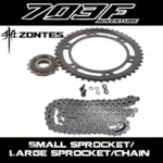 FOR ZONTES 703F modified chain set, sprockets and chainrings, wear-resistant chain with oil seals, 525 chain set accessories.