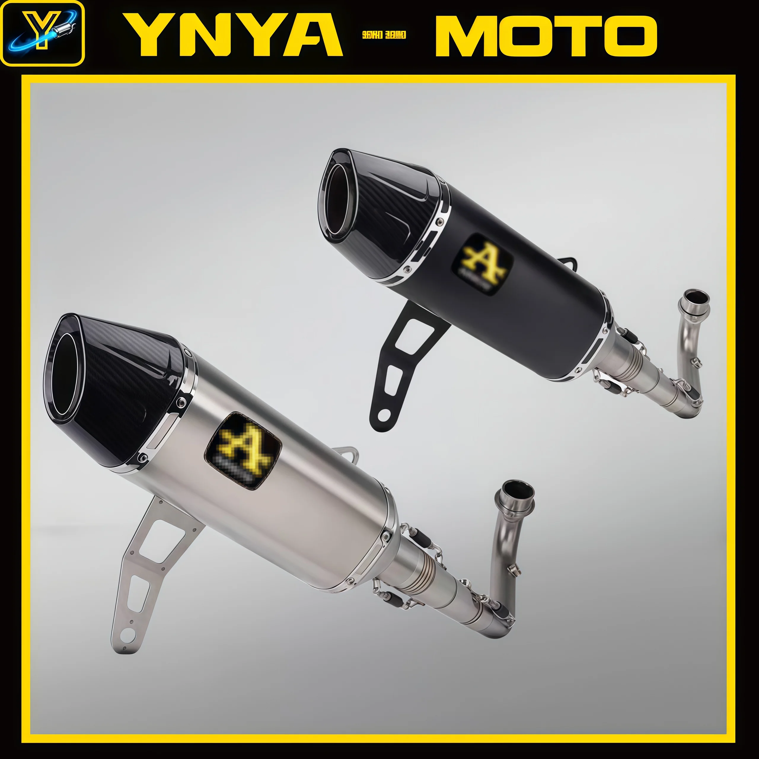 For ZONTES 368G/368E 2024 modified exhaust pipe full section stainless steel front section AK carbon fiber tail section FOR368G/368E