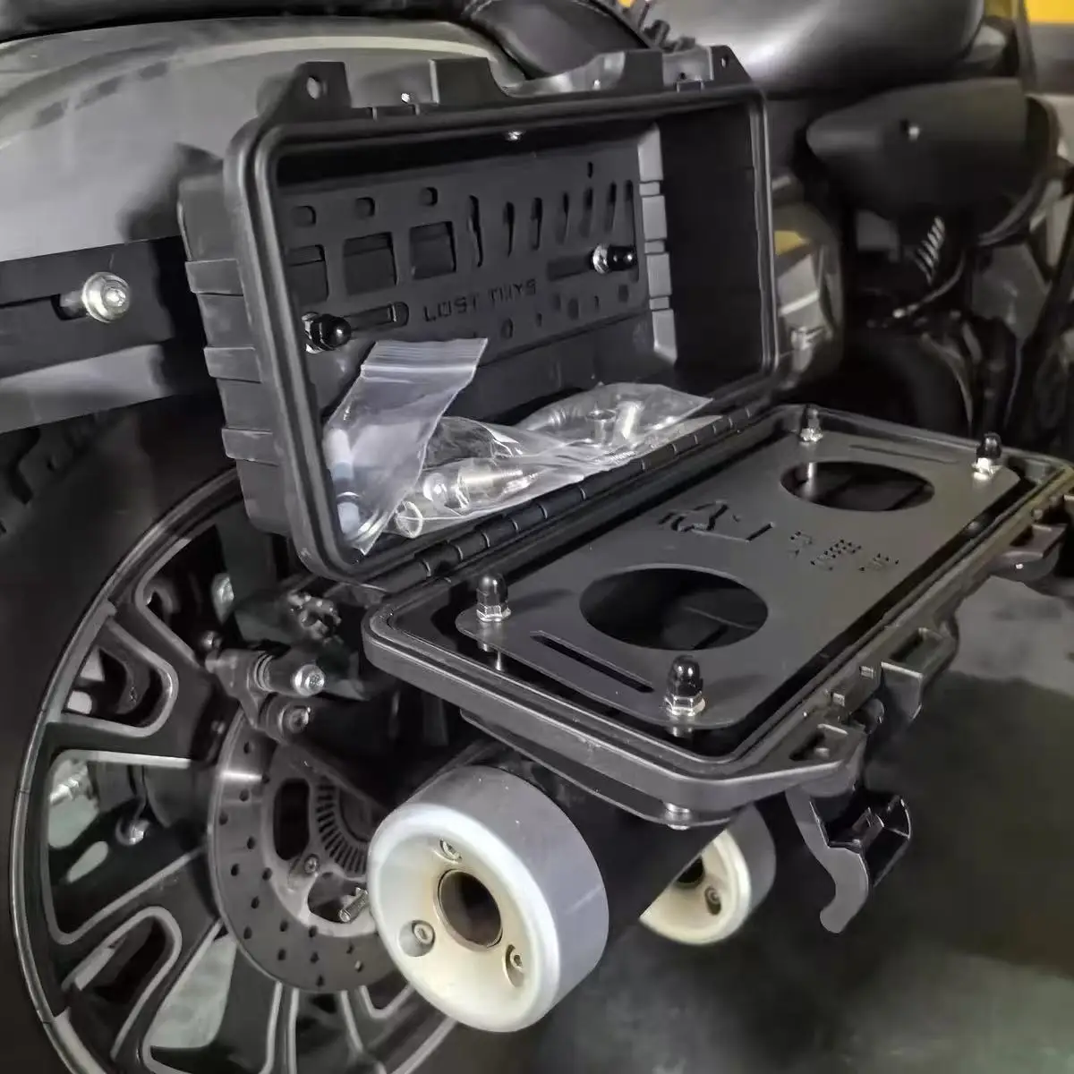 For QJMOTOR SRV400VS cruise motorcycle modified side bag bracket tactical panel coffee side box camping expansion - Image 4