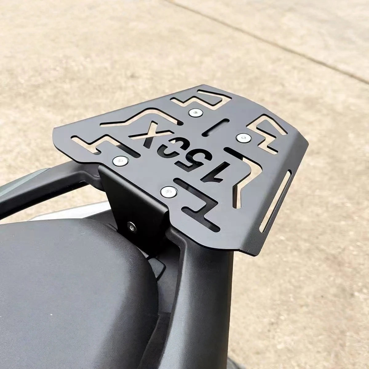 For Zontes 150X — Modified Rear Cargo Rack & Top Case Base Plate (Thickened); Includes ZT150T-X Top Case Mounting Bracket parts - Image 2