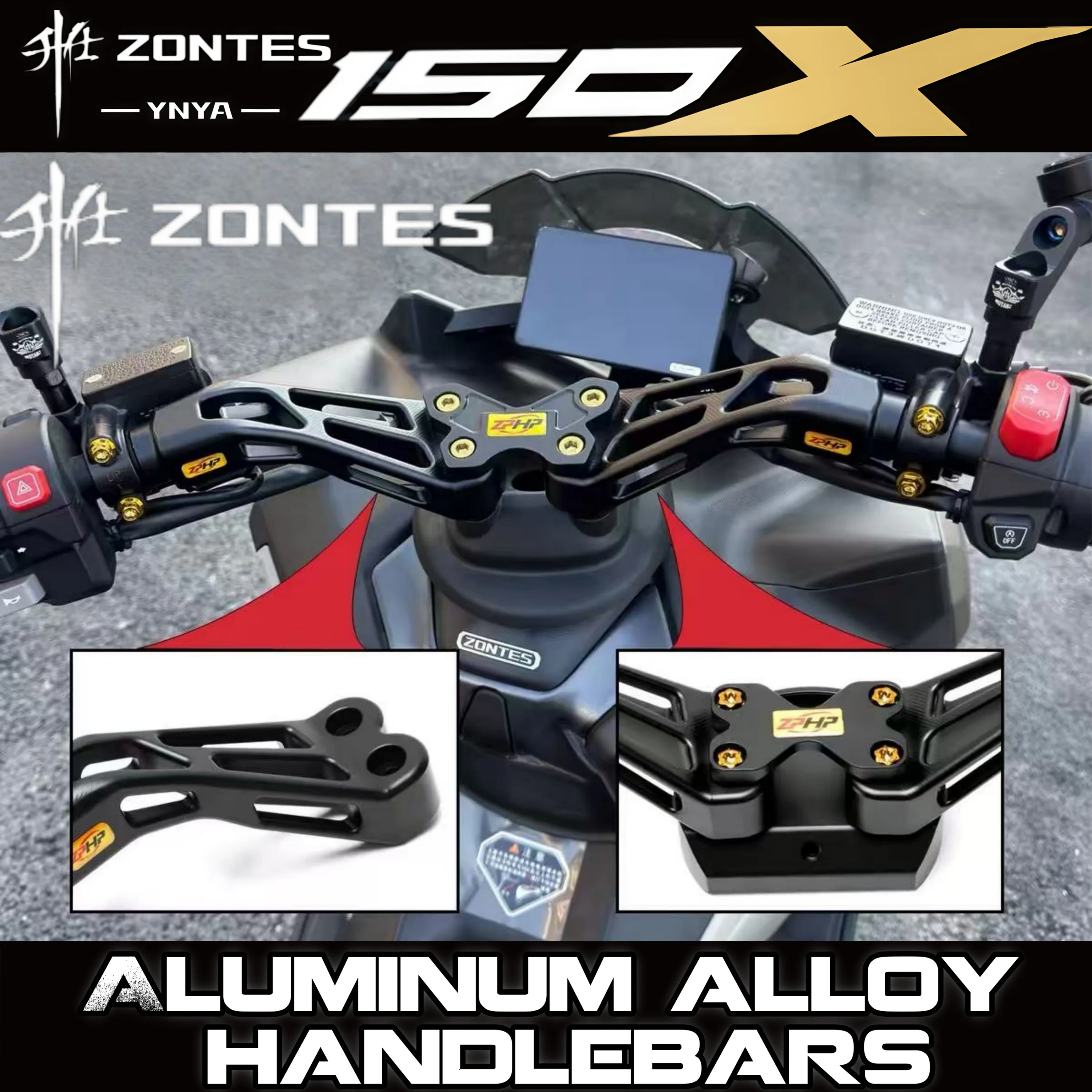 FOR ZONTES 150X HONDA PCX160 Detached Handlebars and Steer handlebars, aluminum alloy detached handlebar modification parts