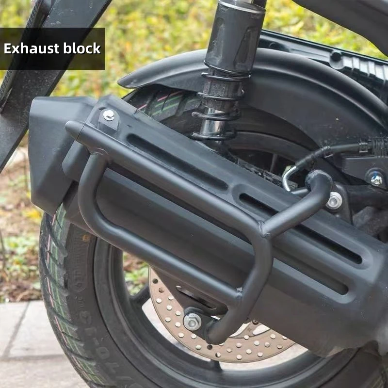 FOR ZONTES 150X front and rear bumpers, rear seat backrest, exhaust manifold, crash bars, tail rack, and rack modification parts - Image 2