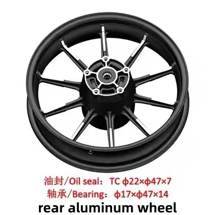 FOR ZONTES 125C/C2 Front & Rear Alum Wheel Hubs, Rims, Brake Discs, Tubeless Tires, Sprocket & Chain Kit, Tire Pressure. - Image 4