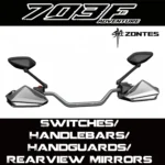 FOR Zontes 703F Handlebar and Rearview Mirror Switches, Windshield, Handguards, Turn Signals, Steering Handle Heating Kit