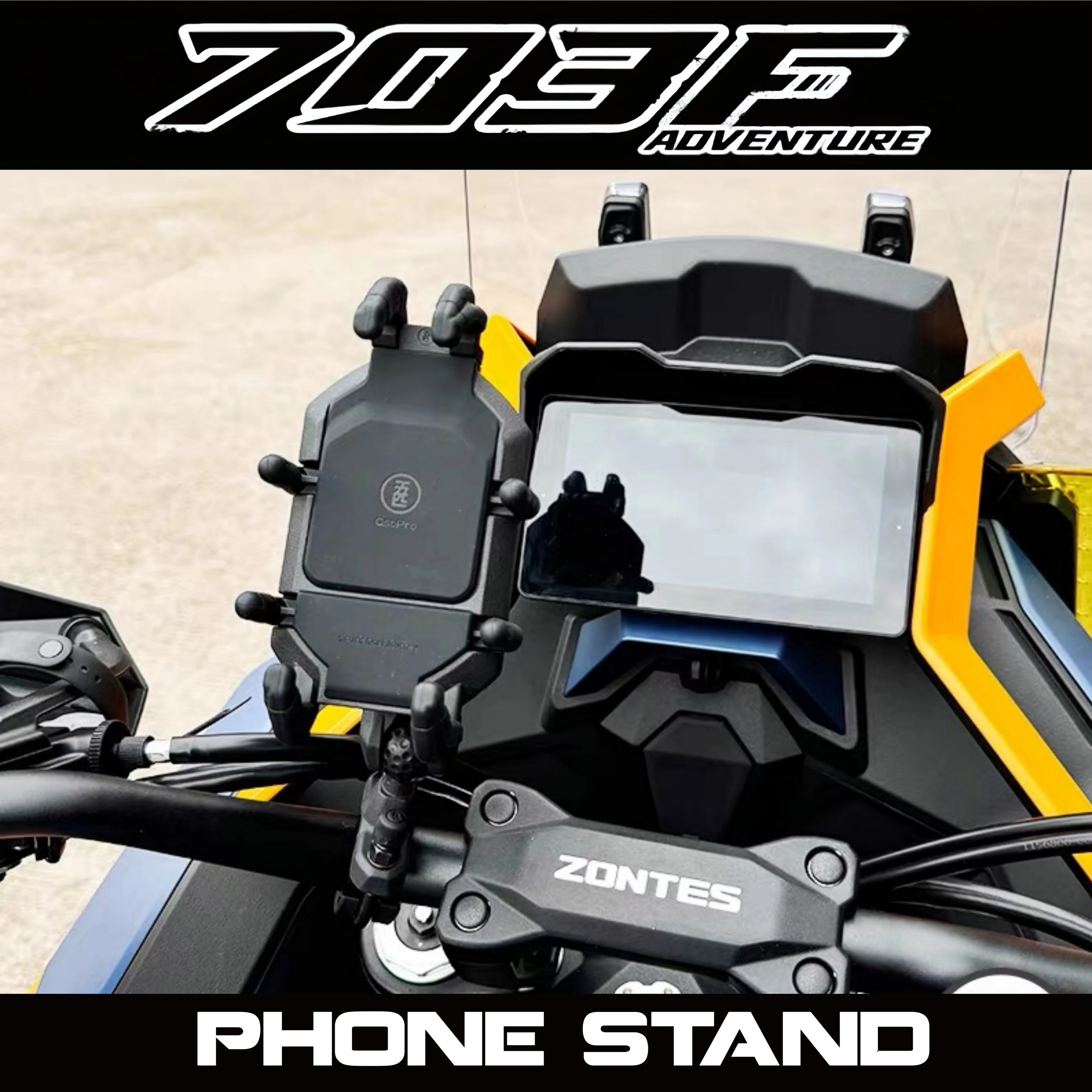 FOR ZONTES 703F 3-cylinder ADV motorcycle phone holder, navigation holder, shockproof and image-stabilizing holder