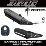FOR ZONTES 368G 2026 Muffler Heat Insulation Cover (Front and Rear Exhaust Pipes), 2026 Model Front Muffler Cover Accessories