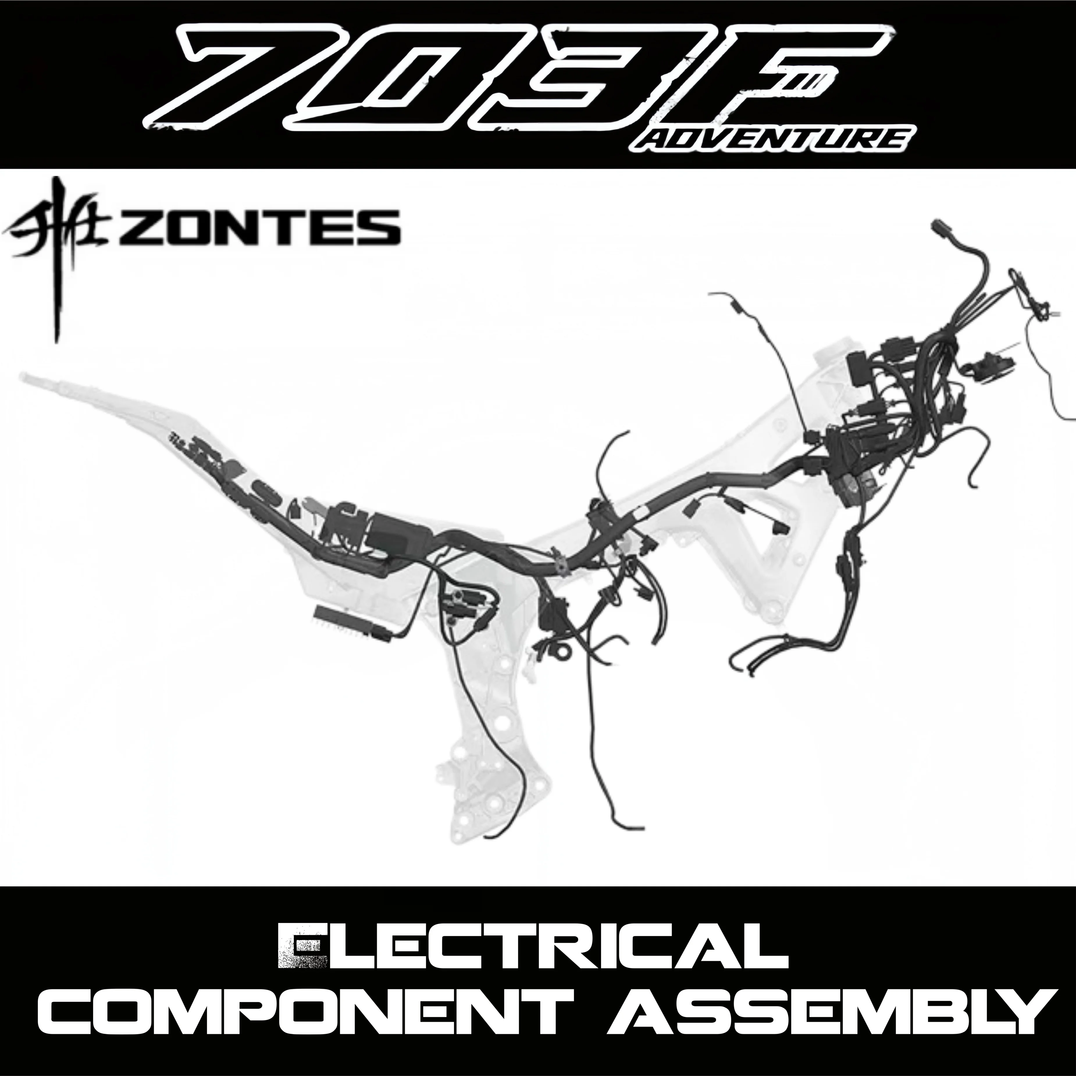 FOR ZONTES 703F EFI starter relay buzzer rectifier PKE external antenna horn faucet locking wiring harness assembly