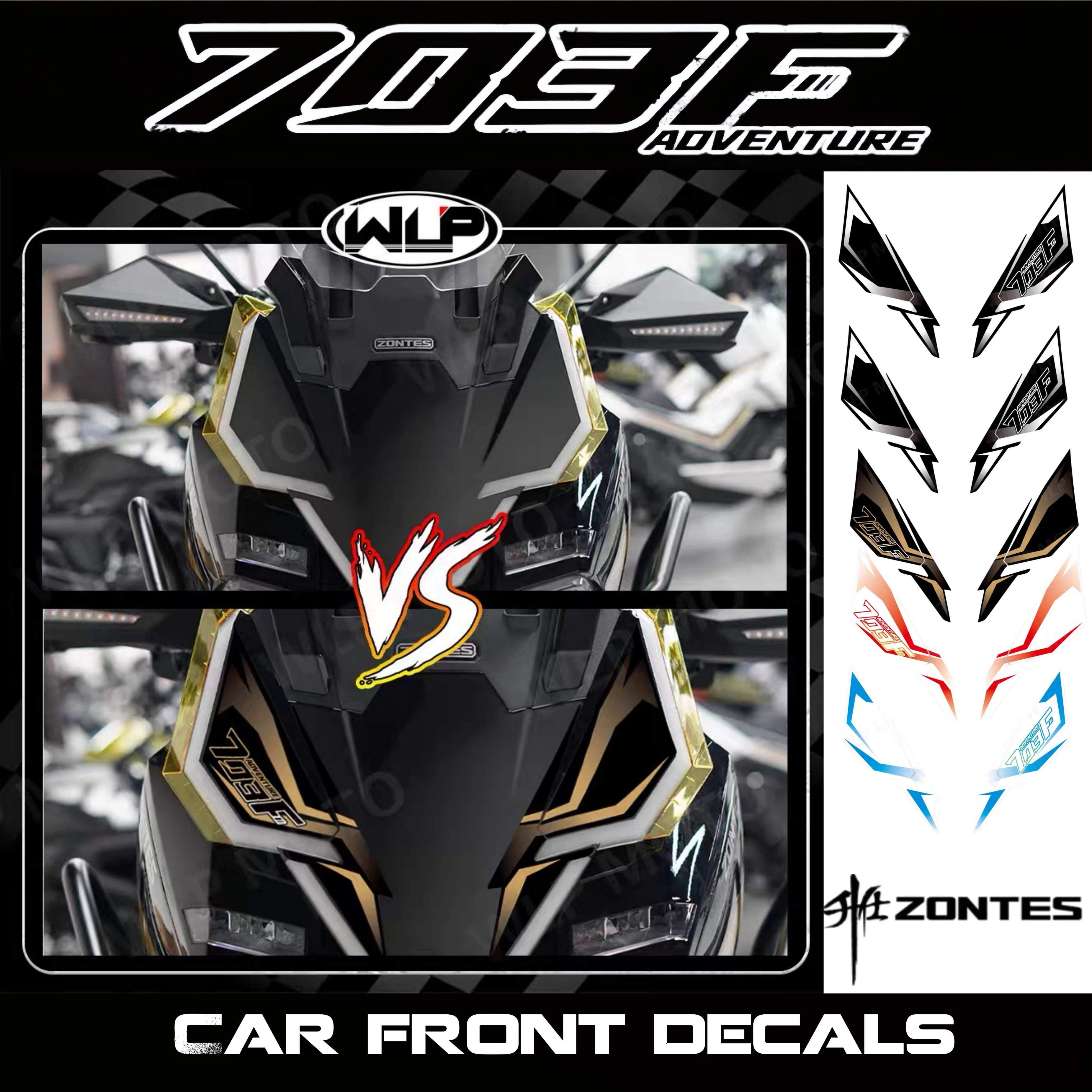 FOR ZONTES 703F Car Front Decor Sticker, Front Face Decal, Personalized Print, Protective Scratch-Resistant Film