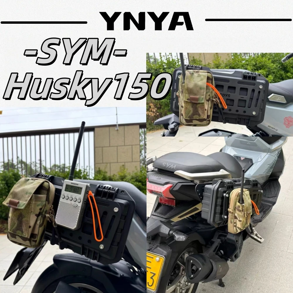 For SYM Husky150 motorcycle side bag bracket mounting side box waterproof side bag spare oil barrel camping expansion
