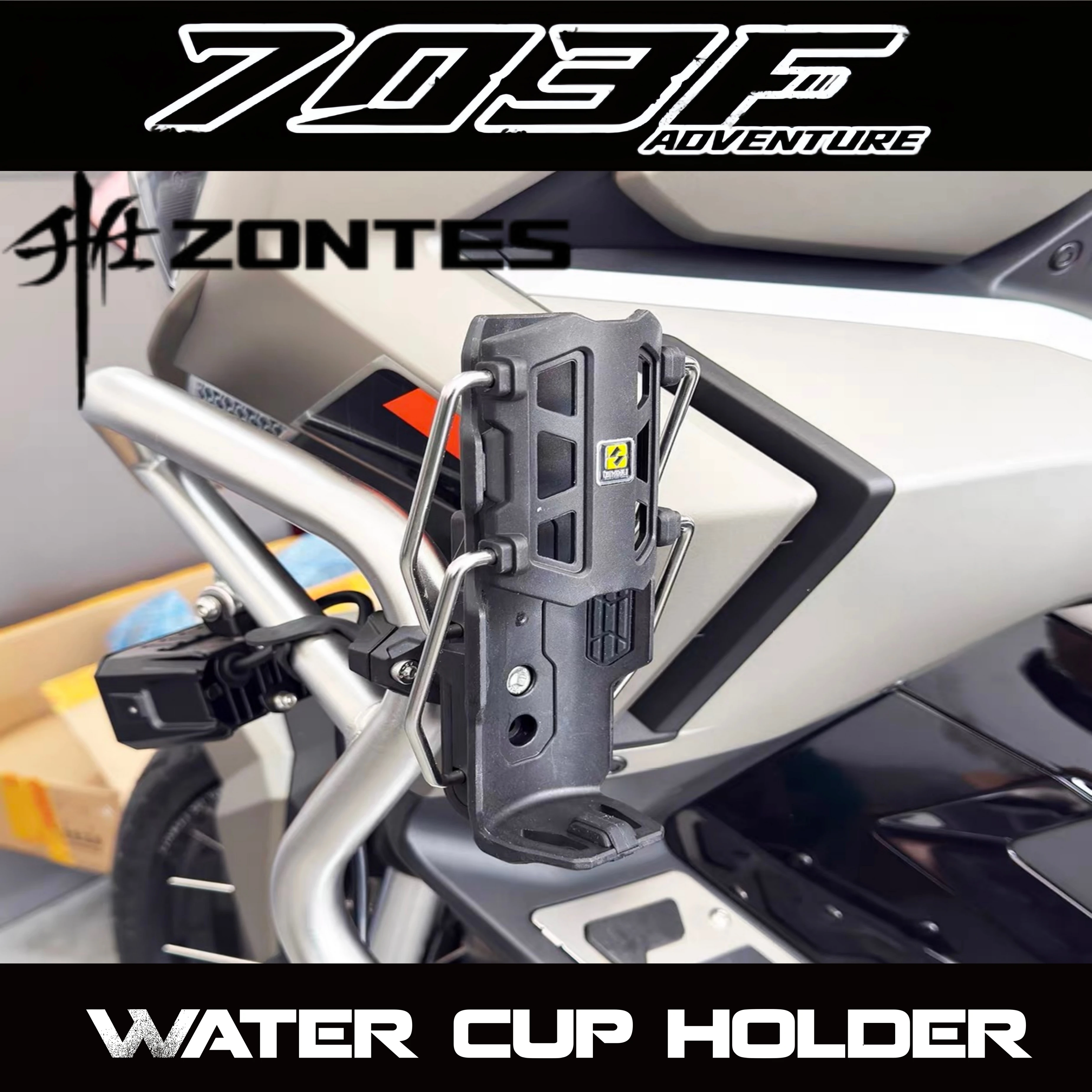 FOR ZONTES 703F Motorcycle Cup Holder 368G Barrel Water Bottle Cage Self-adjusting Adjustable Cup Holder