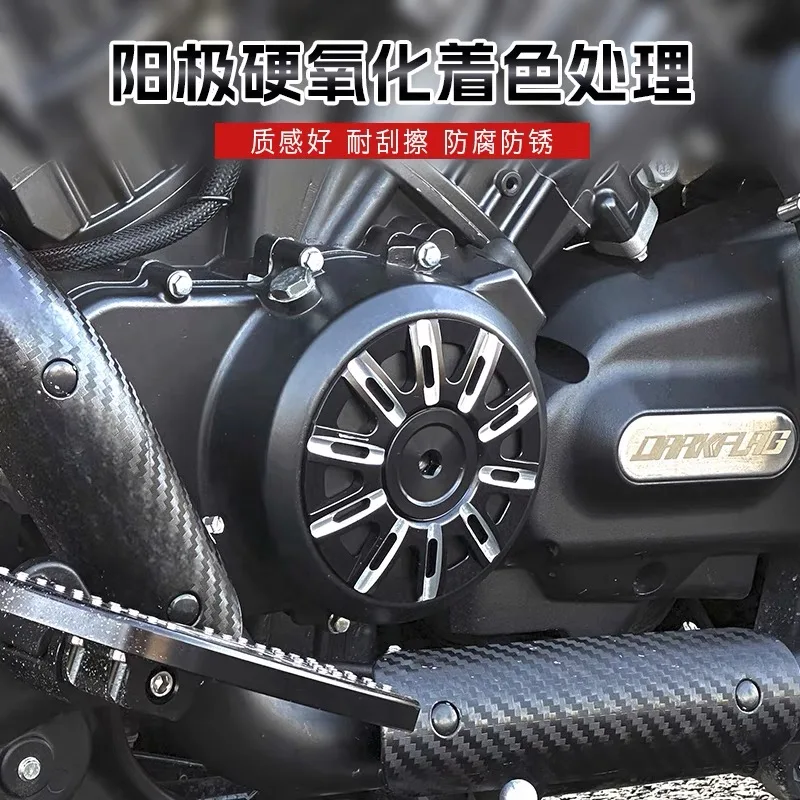 For Benda Dark Flag500 modified electromagnetic cylinder head aluminum alloy retro magneto screw cover engine side cover accesso - Image 4