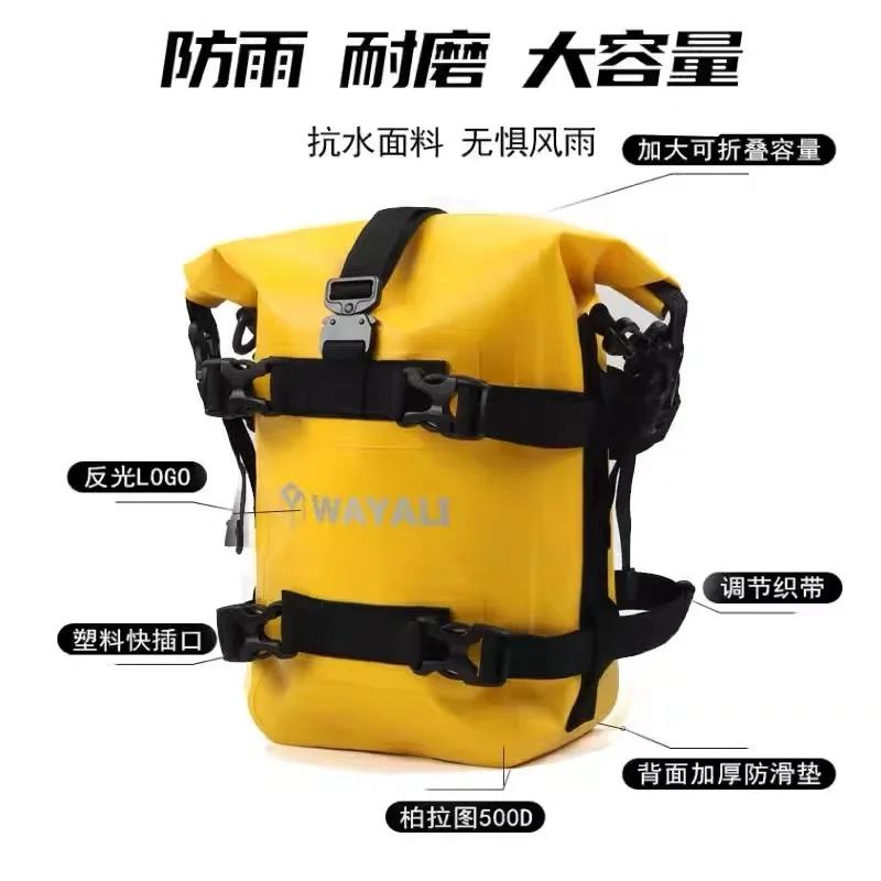 FOR ZONTES 703F Waterproof bar guard bag, Large Capacity Motorcycle Saddlebags, Mud-Resistant Frame Bags for Touring & Adventure - Image 5