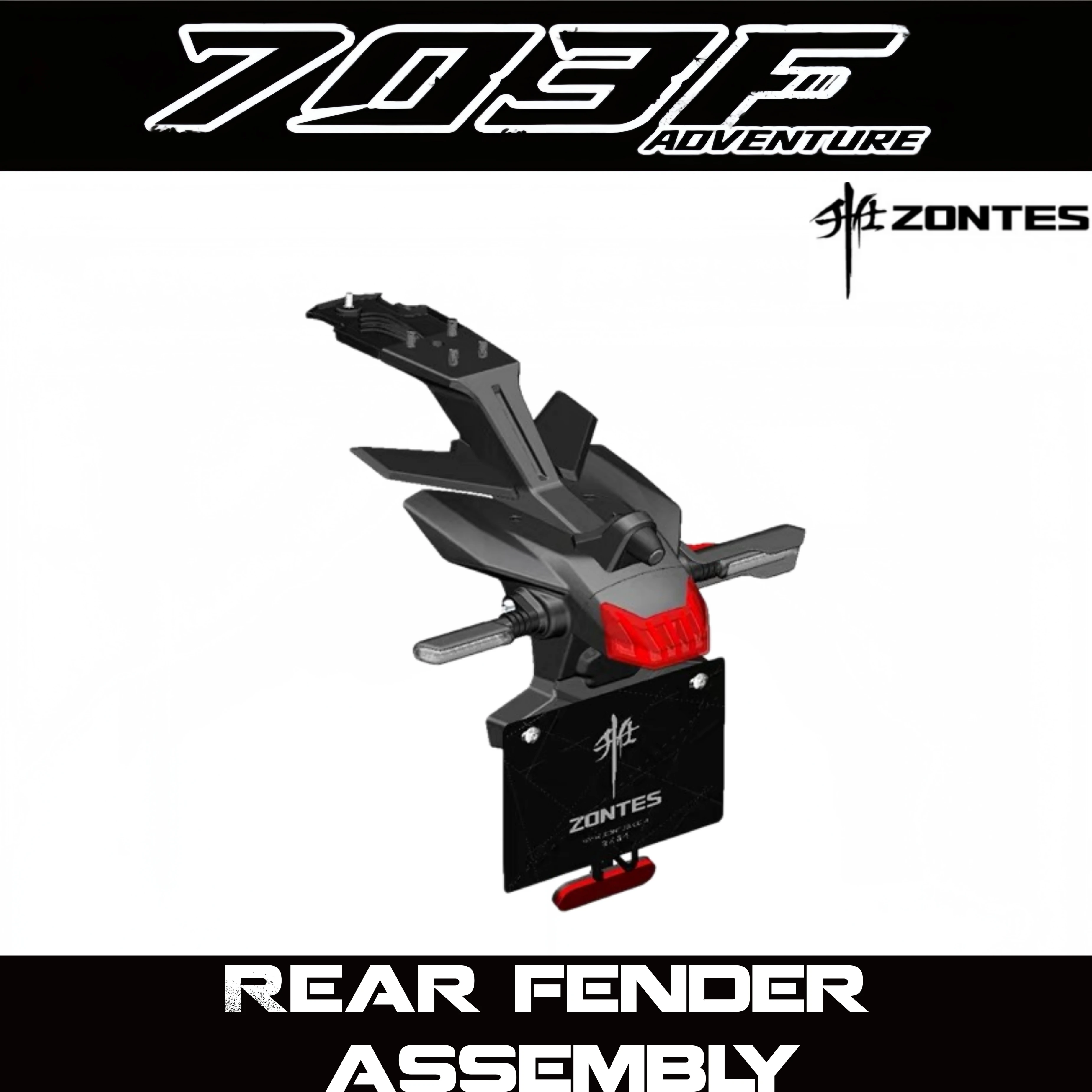 FOR ZONTES 703F Rear fender cover, rear shell, left and right turn signal heat shield, camera decorative cover, taillight radar