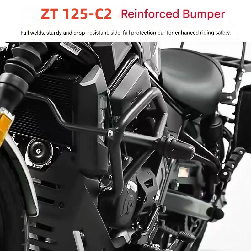 FOR ZONTES 125C2 Folding Backrest Rack Side Guard Bag Quick-Release Canvas Bag Full Helmet Rear Bag Modification - Image 2