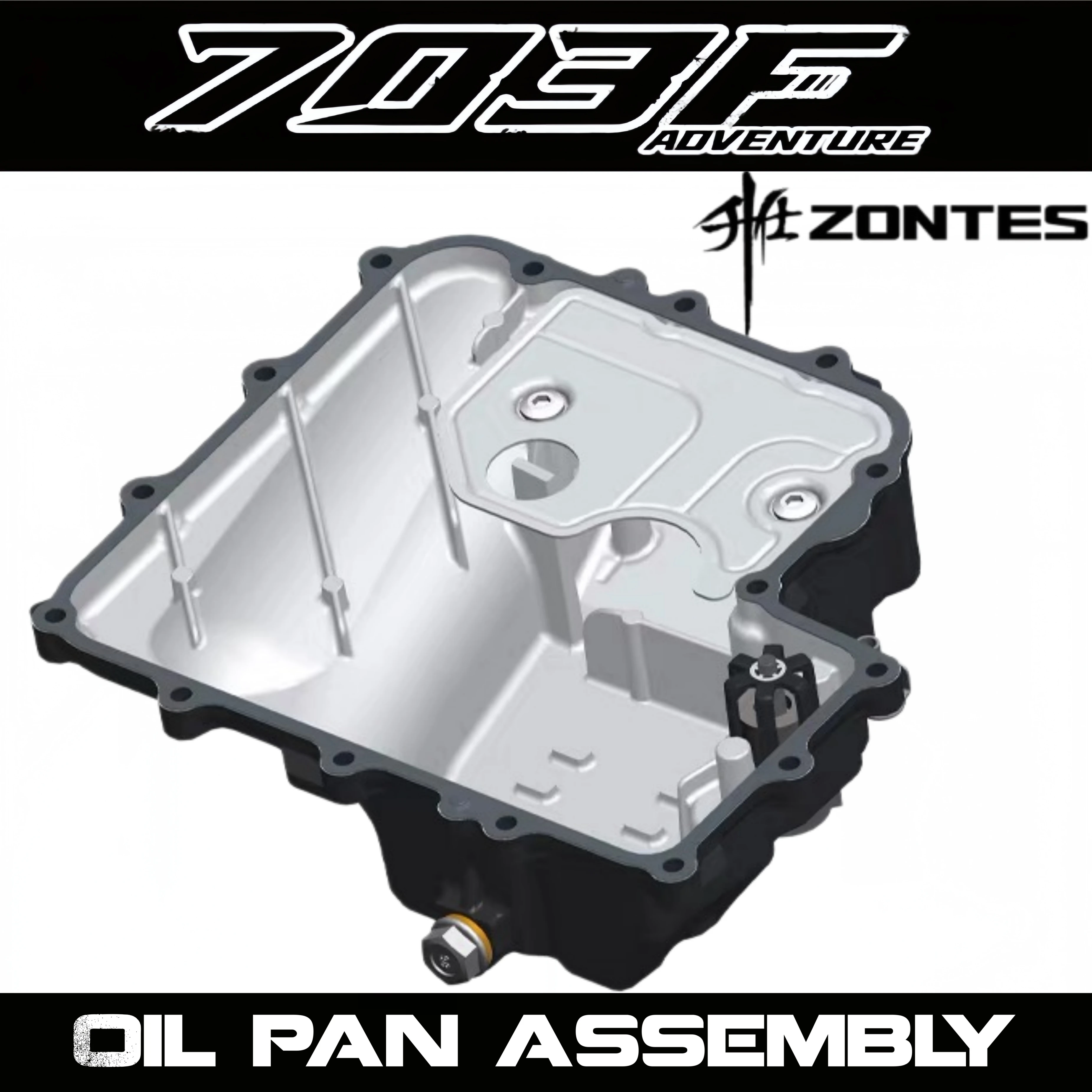 FOR ZONTES 703F engine lower crankcase assembly gasket, oil level sensor clamp, oil baffle plate parts
