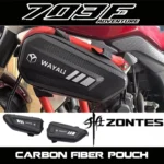 FOR ZONTES 703F modified carbon fiber side bag, storage bag, travel body triangular tool bag accessories