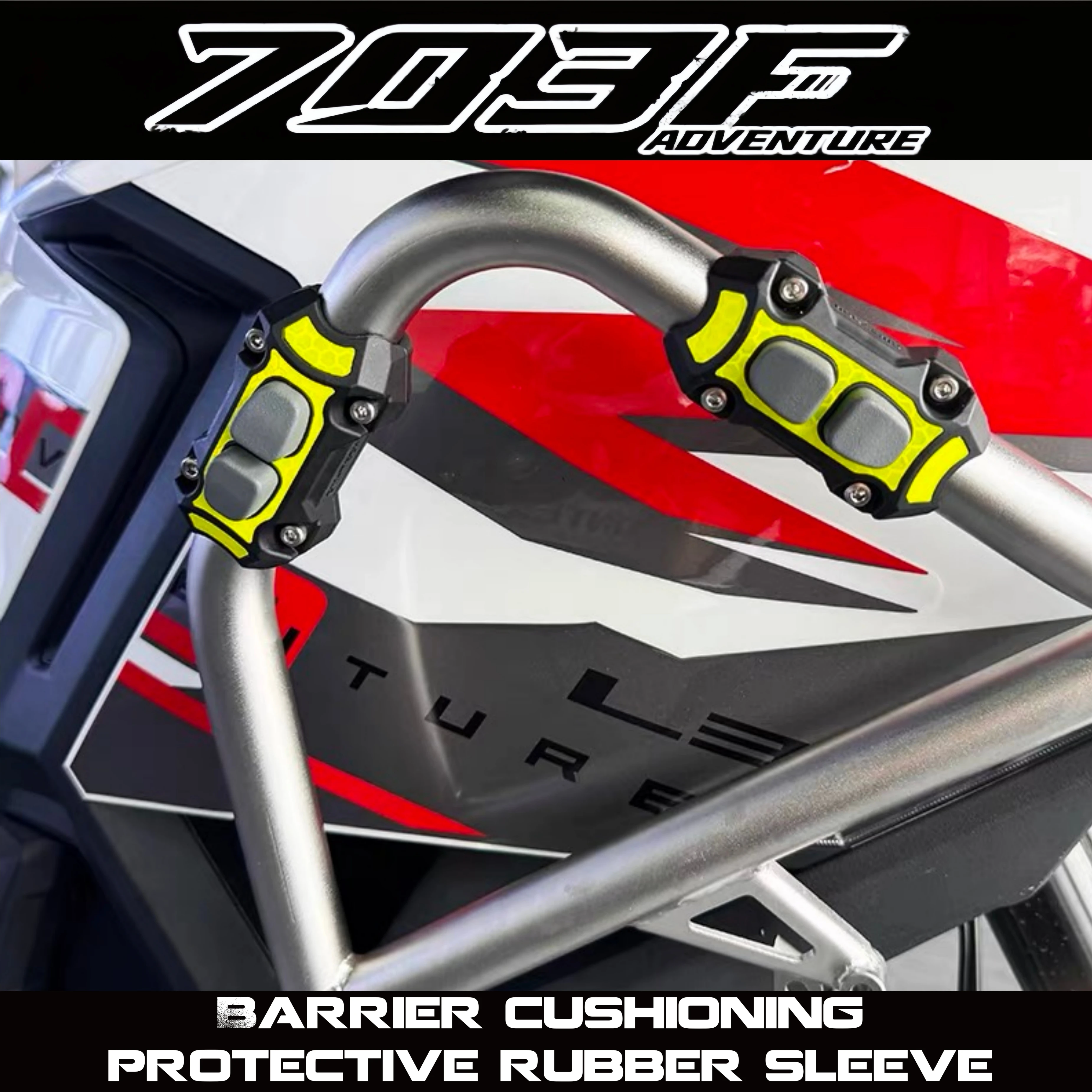 FOR ZONTES 703F Motorcycle Bumper Protector Sleeves, Bumper Anti-fall Rubber Blocks, Universal Rubber Pads